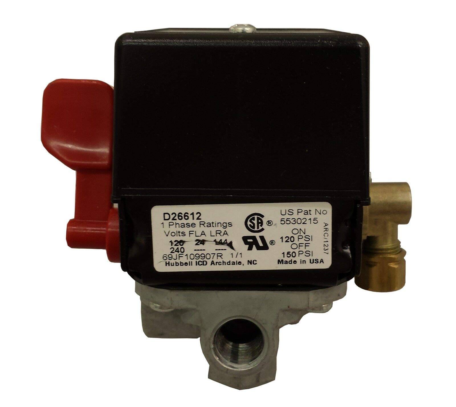 Craftsman 5140117-89 Air Compressor Pressure Switch 150/120 PSI - Compatible with Porter Cable - Ideal for Workshop, Garage & DIY Projects