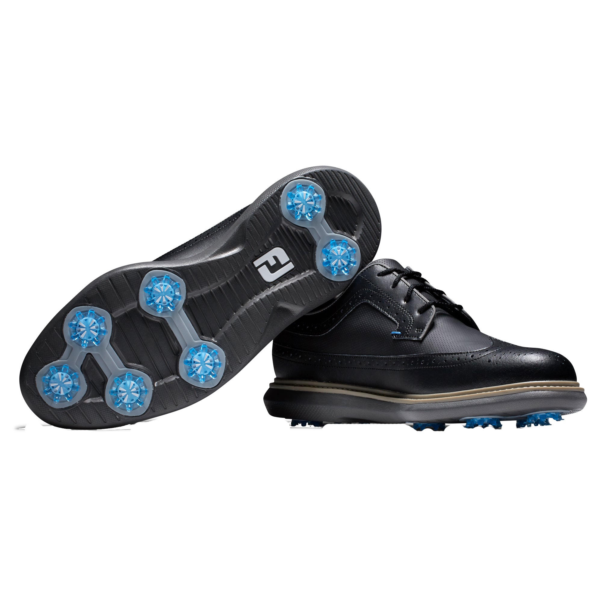FootJoy Traditions Shield Tip Men's Golf Shoes - Waterproof Spiked Comfort for Walking & Swing Stability on the Course