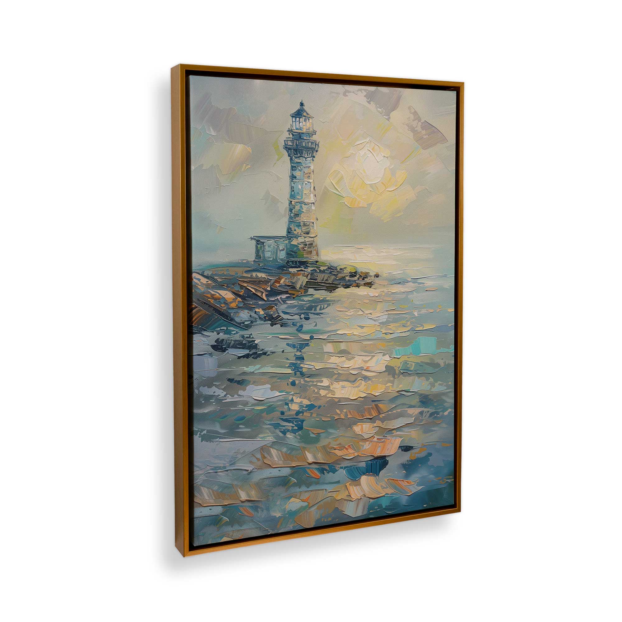 Harbor Glow v2 Canvas Wall Art Print - Coastal Home Decor for Living Room, Bedroom & Office