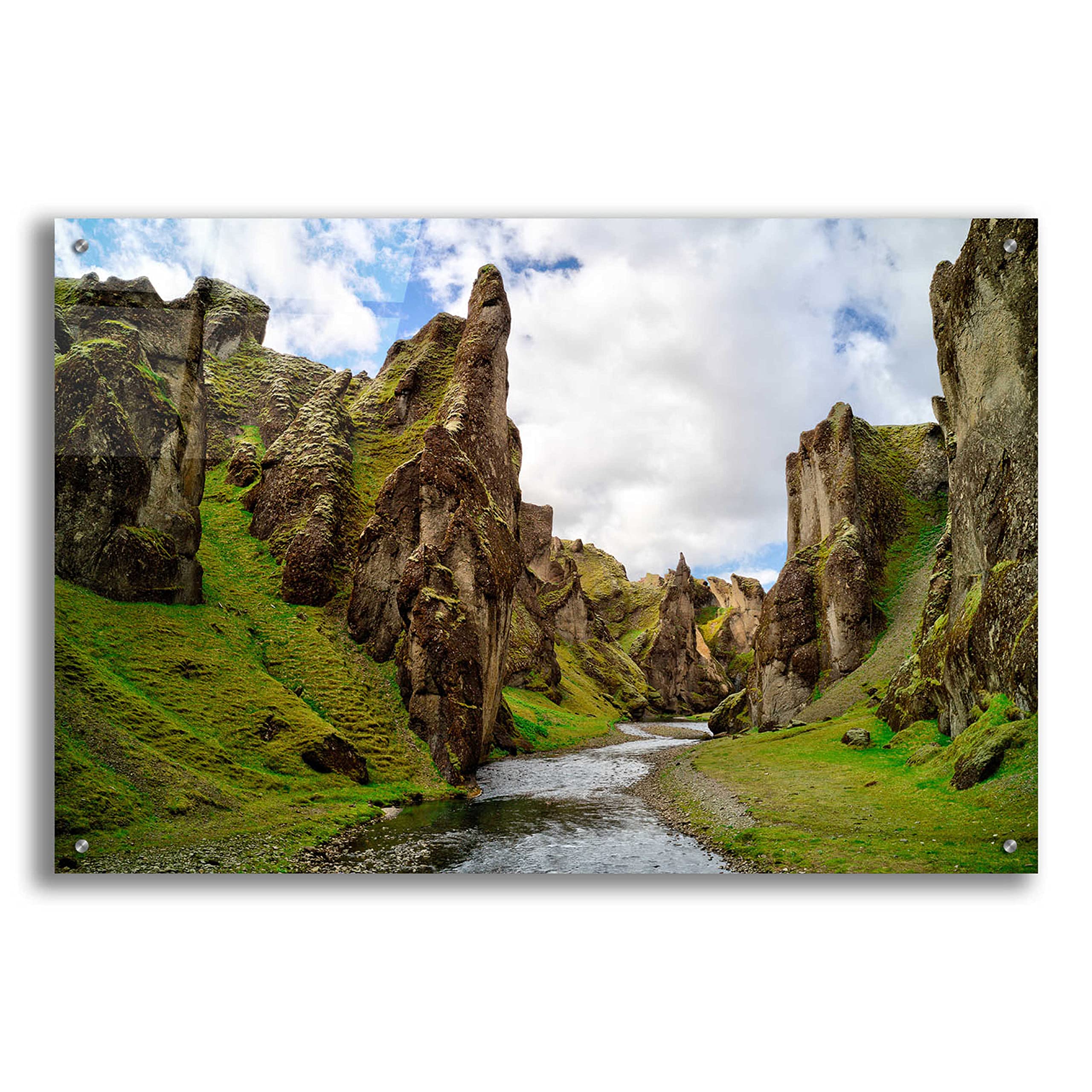 Epic 'Middle Earth' Acrylic Glass Wall Art - 36x24 Inches Fantasy Landscape Painting - Perfect for Living Room, Bedroom & Office Decor