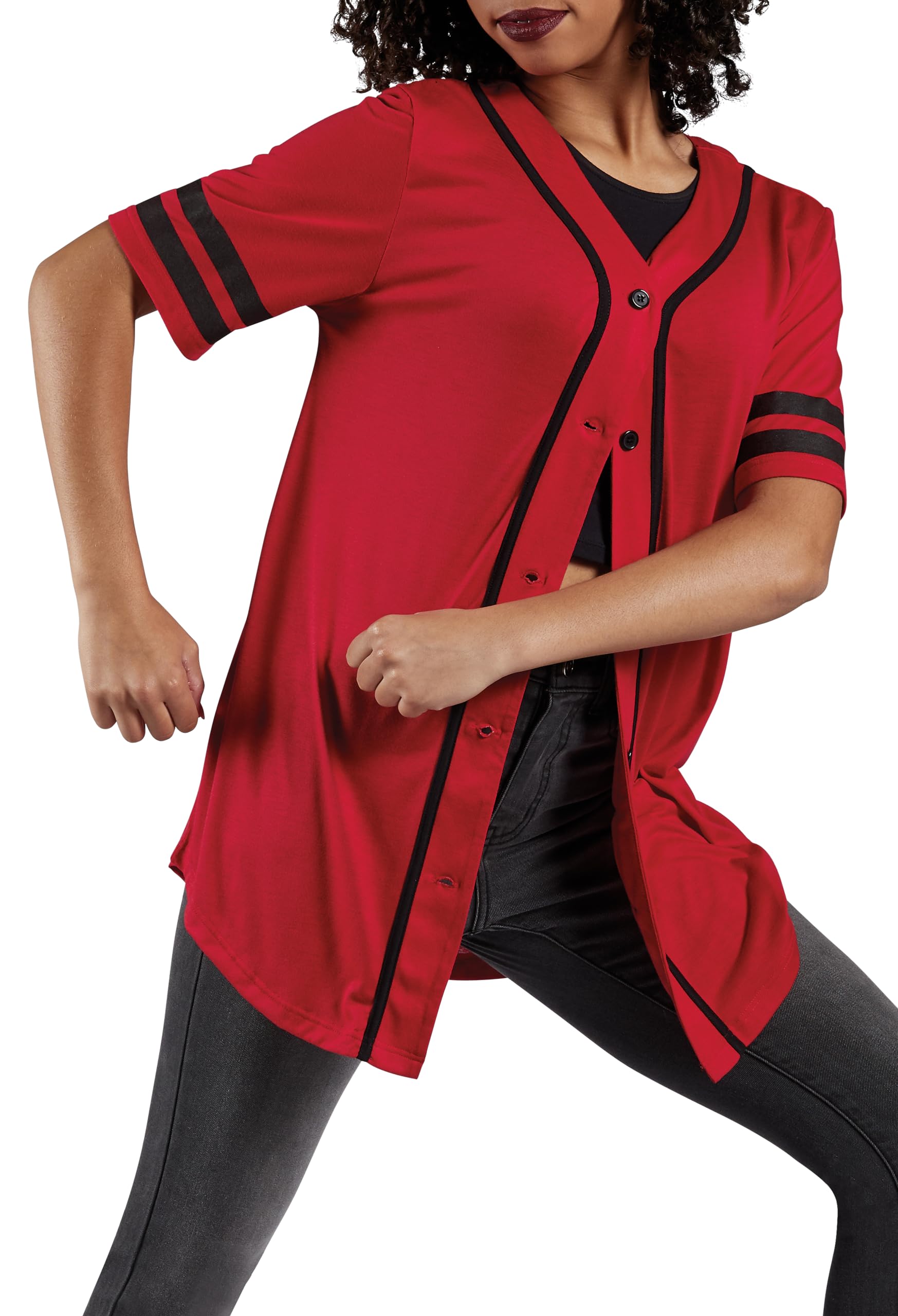 Balera Oversized Baseball Jersey for Girls - Trendy & Comfortable Dancewear for Performance & Practice