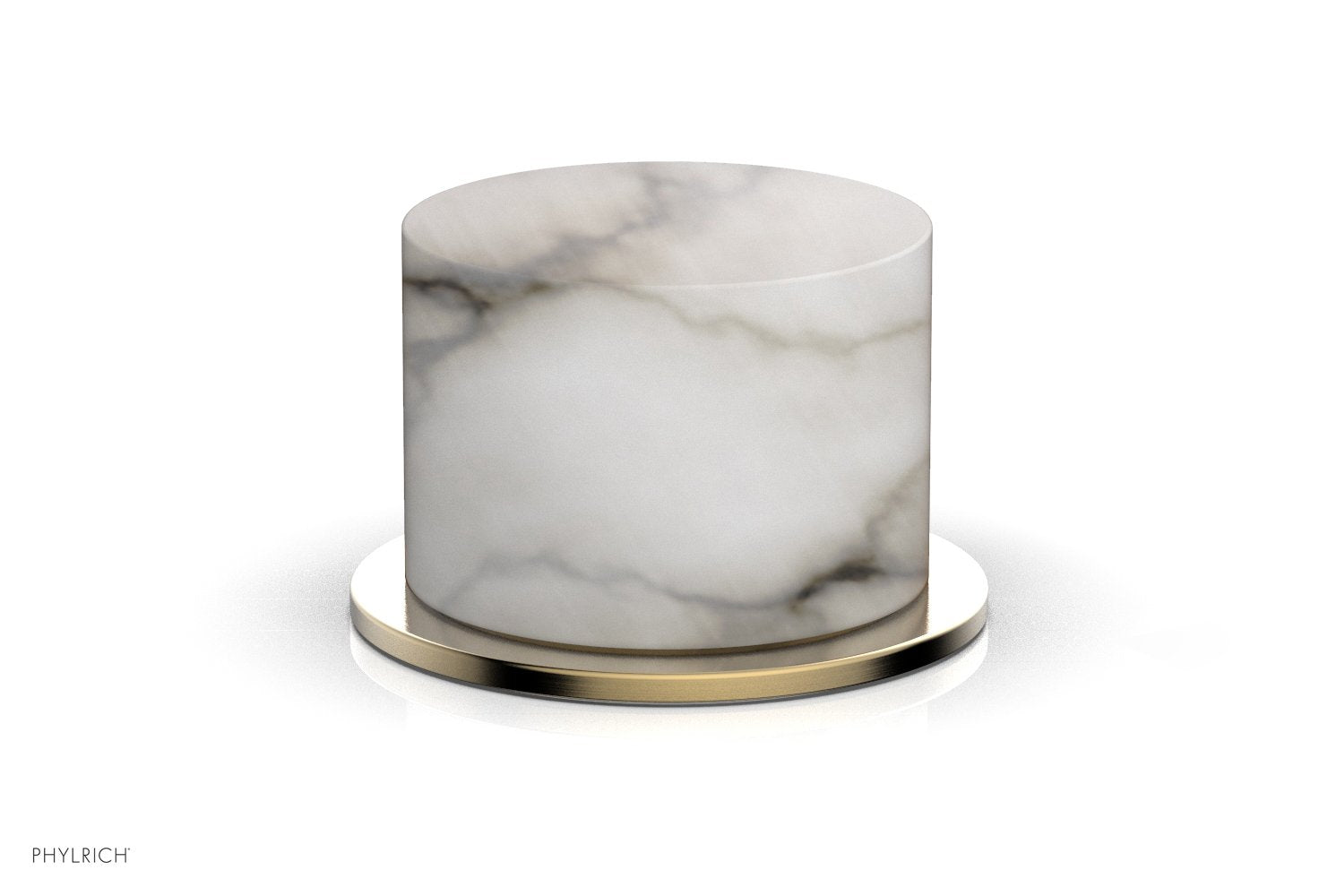 BASIC II Volume Control/Diverter Trim with White Marble Handle - 230 37 - Perfect for Bathroom and Shower Faucet Upgrades