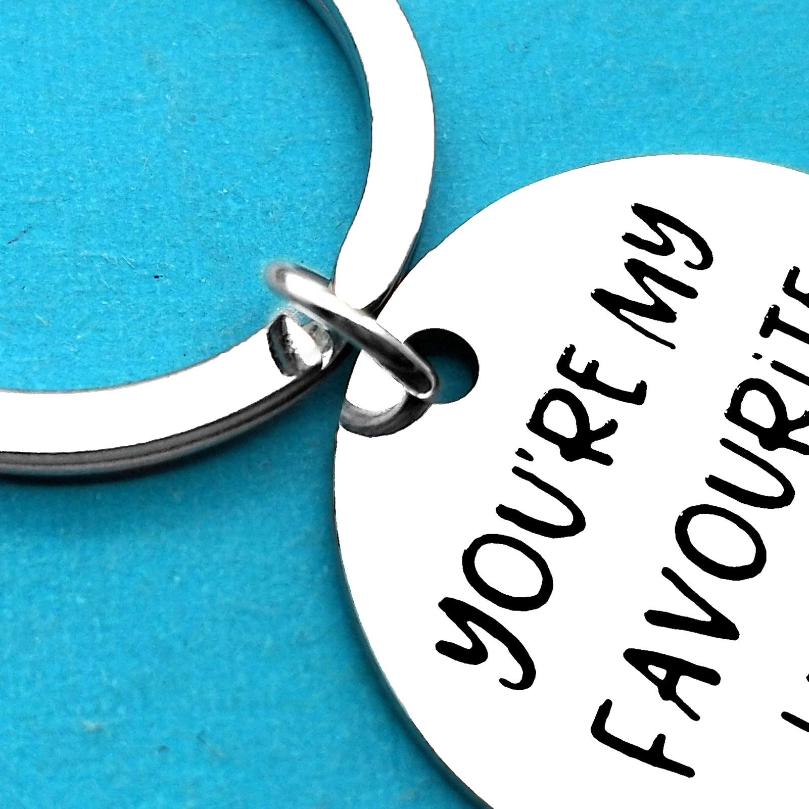 You're My Favorite Human Keychain - Cute Couple Keychain Gift for Boyfriend, Girlfriend, Anniversary, Valentine's Day, Birthday & Christmas - Perfect Romantic Gift for Couples, Best Friends & Loved Ones - Great for Everyday Carry, Keyrings & Special Occasion Gifts