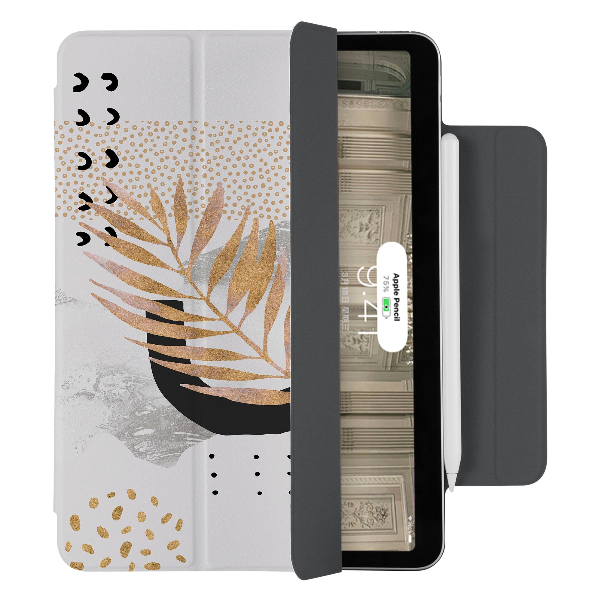 SlimFit Marble Flower iPad Case - Ultra Thin Lightweight Protective Cover for iPad Air/Pro - Perfect for Work, Travel & Everyday Use