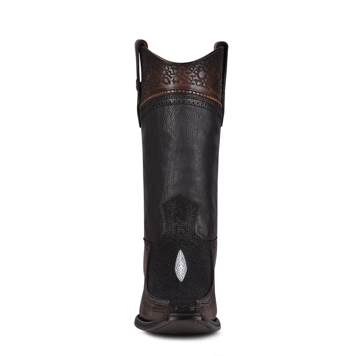 1B1DMA Men's Black & Brown Casual Cowboy Stingray Boots - Western Style Leather Rodeo Boots for Country Dancing, Horseback Riding & Outdoor Adventures