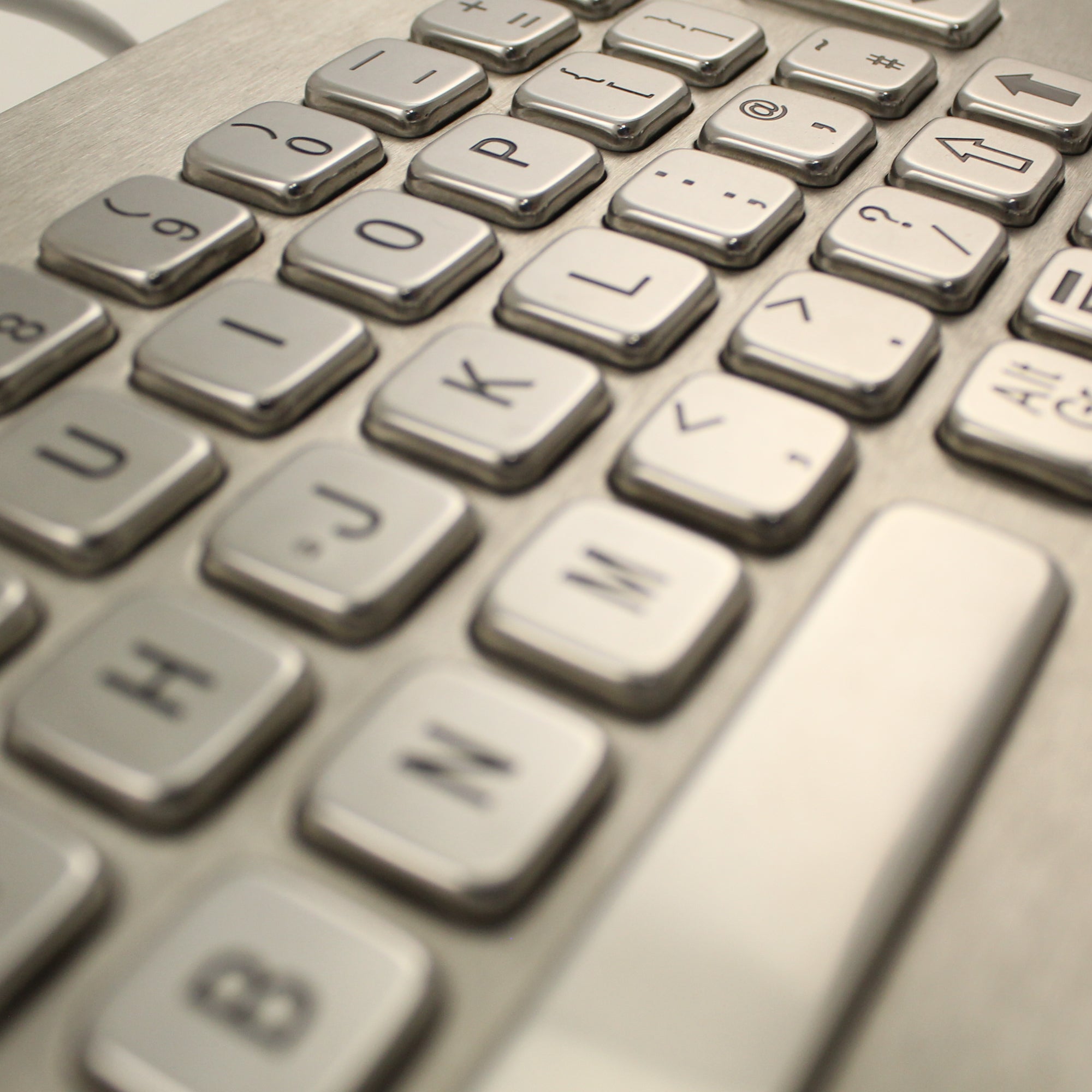 KBS PC N I USBUK CAW Stainless Steel Panel Mount Keyboard with Trackball - Industrial Control, Harsh Environment, and Automation Use