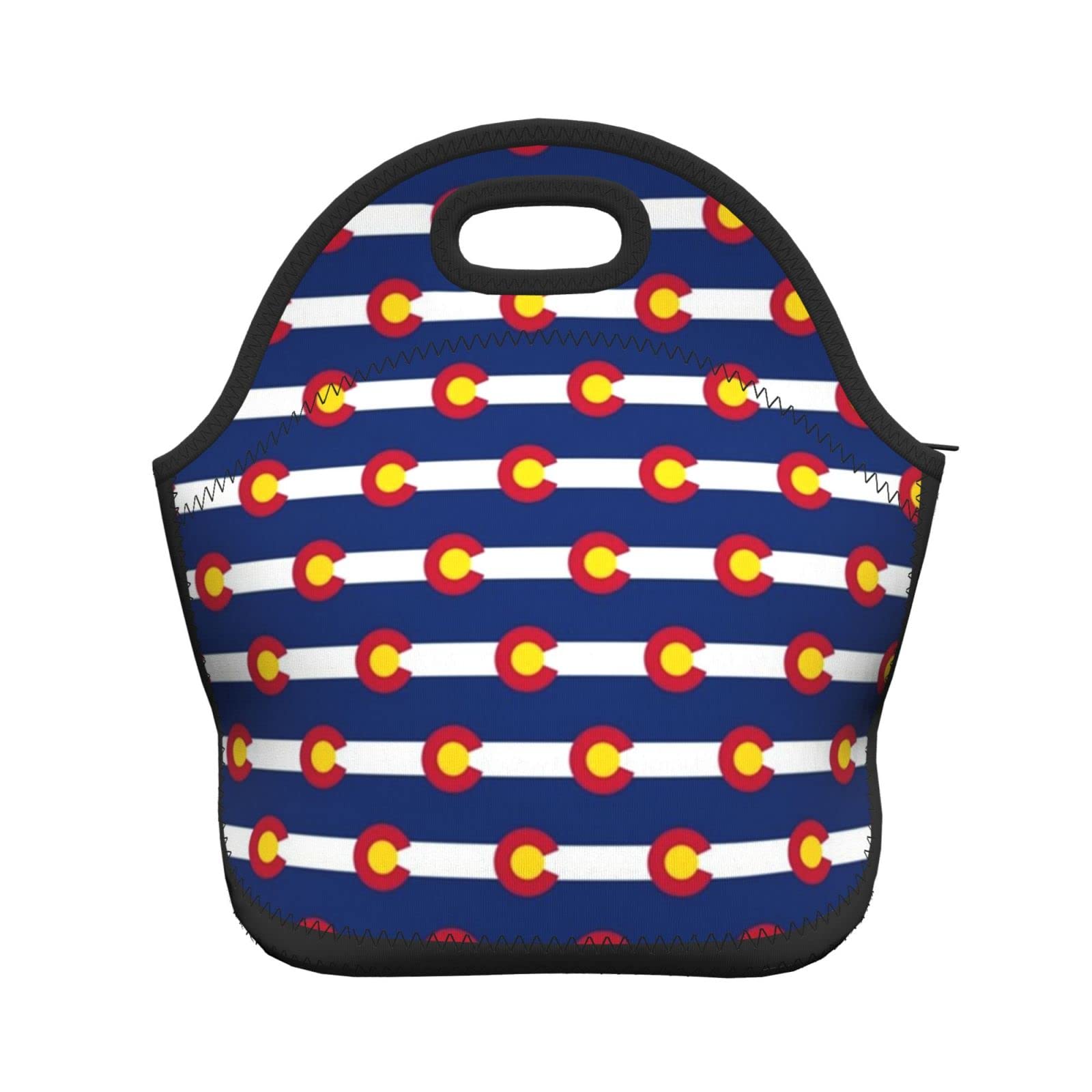 Colorado Flag Insulated Lunch Bag Tote for Women & Men - Portable Cooler Lunch Box for Work, School, Picnics & Outdoor Activities