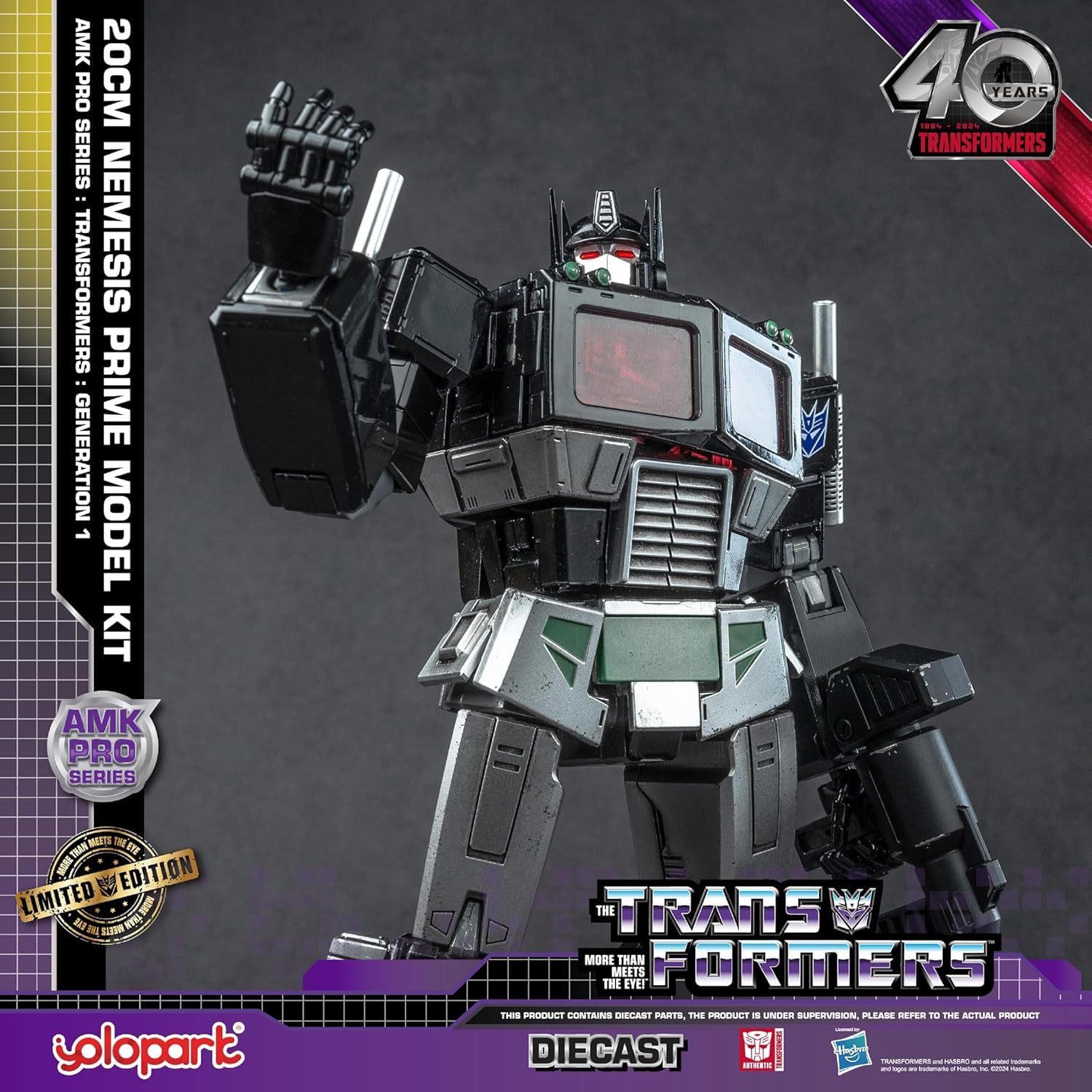 YOLOPARK Transformers G1 Optimus Prime 7.87 Inch Action Figure - Highly Articulated Collectible Toy with Upgraded Weaponry for Adults & Teens 15+ | Perfect for Display, Collection & Role Play Scenes