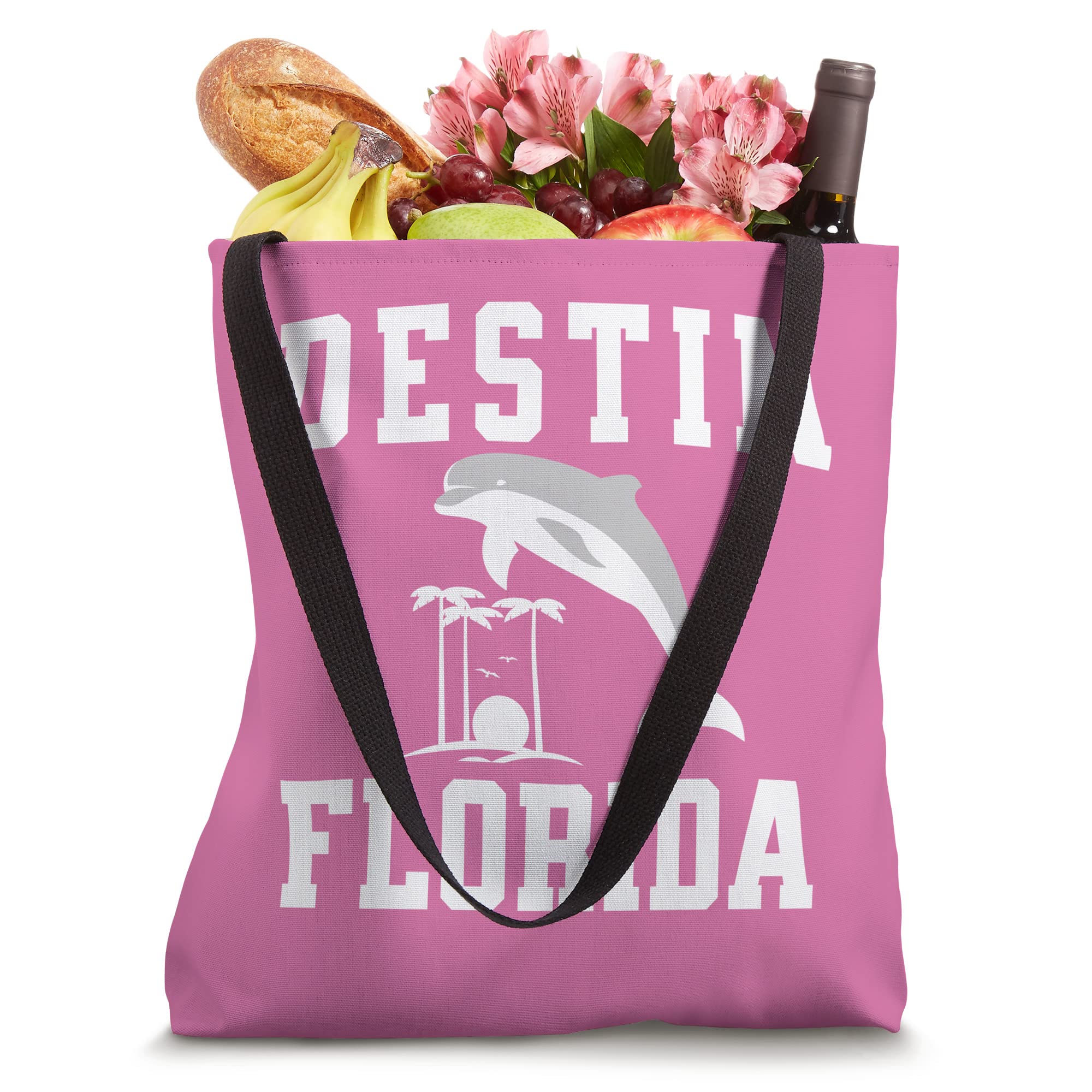 Dolphin Print Beach Tote Bag for Women - Lightweight & Water-Resistant Summer Vacation Essential - Perfect for Destin Florida Beach Trips, Pool Days & Shopping