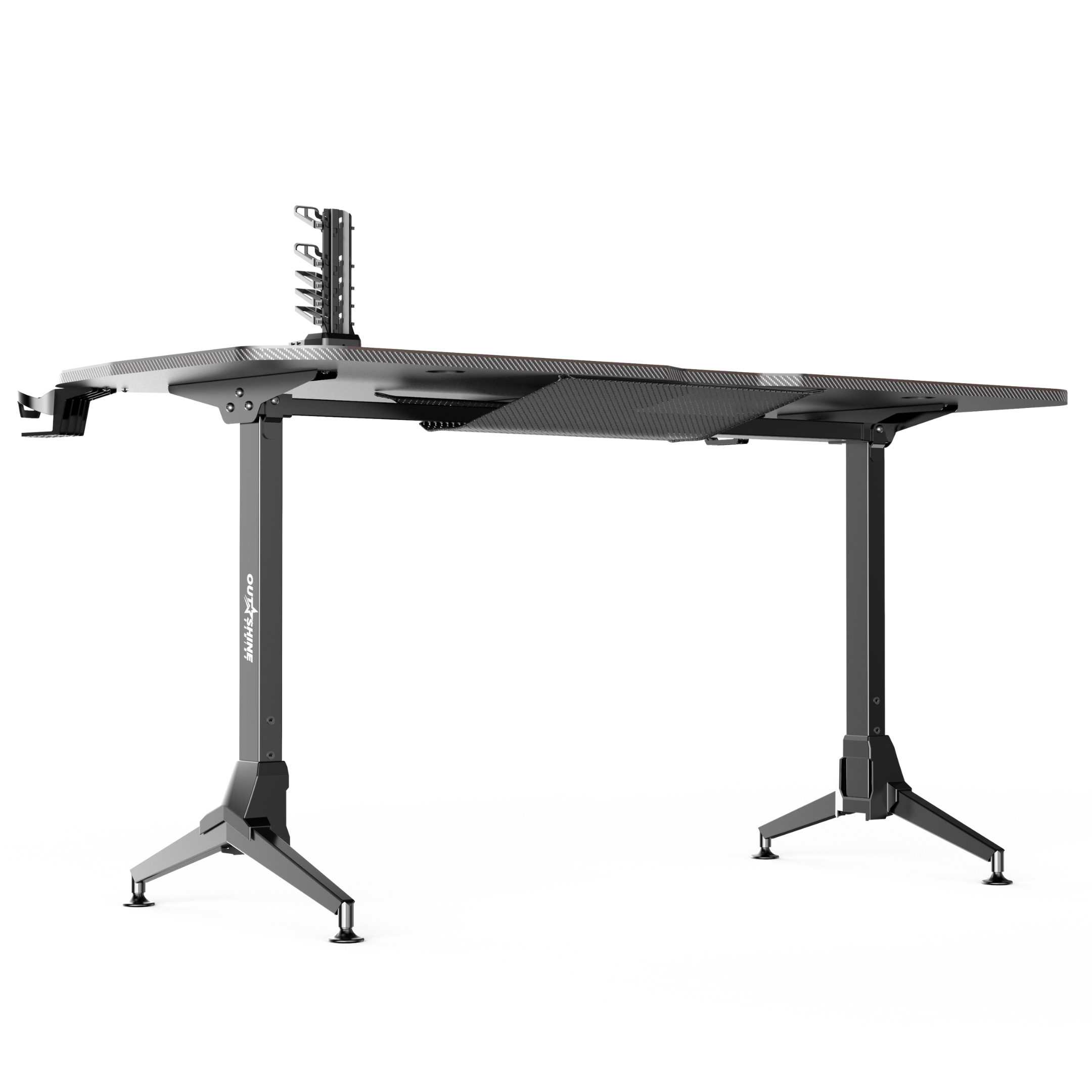 Premium 160cm Wide Gaming Desk - Ergonomic Computer Desk for PC & Console Gamers - Sturdy Home Office Workstation for Streaming & Esports - Perfect for Small Spaces & Multi-Monitor Setups