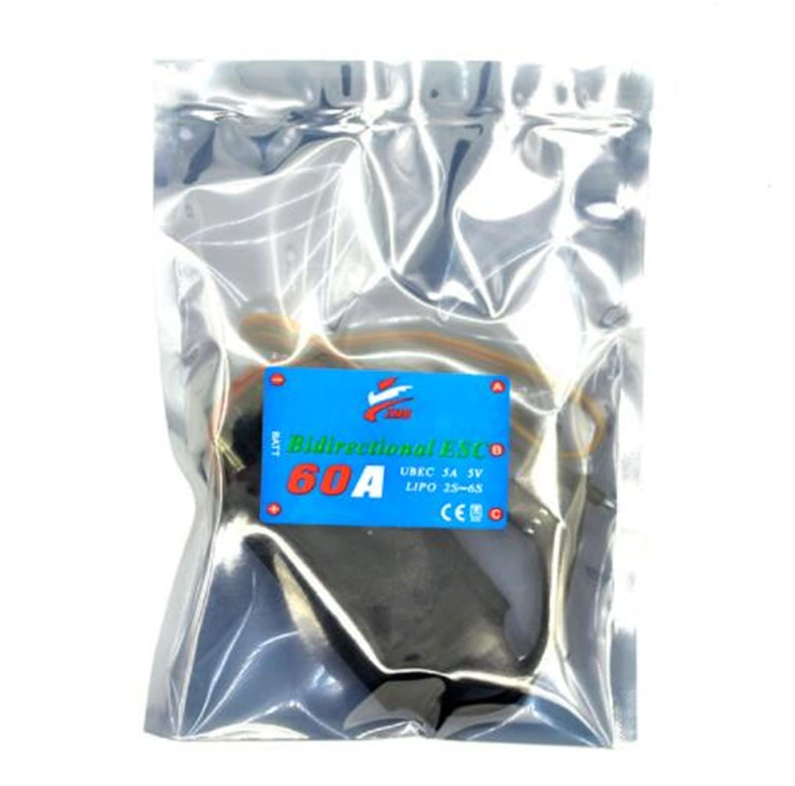 GroJos RC Two-Way ESC 40A-80A Water-Cooled Brushless Speed Controller for RC Boats & Underwater Propellers - Perfect for Hobbyists & Professional RC Ship Racing (60A ESC) - Ideal for Marine Racing, Underwater Exploration & Remote Control Boat Upgrades