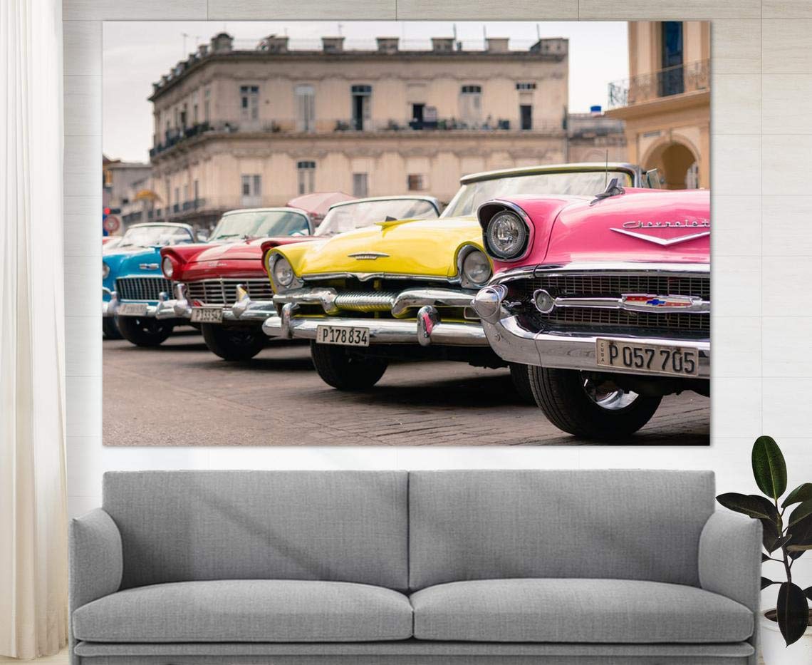 Vintage Havana Cuba Wall Art - Havana Skyline Poster Print for Office & Home Decor - Perfect for Living Room, Bedroom, or Office Wall Decoration