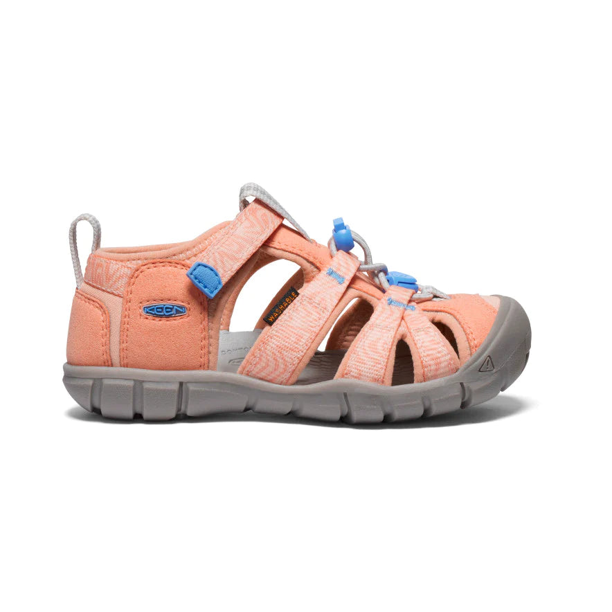 Keen Papaya Punch/Marina Seacamp II CNX Kids' Water Sandals - Comfortable & Durable Beach & Pool Shoes for Boys & Girls - Perfect for Summer Play, Water Activities & Outdoor Adventures