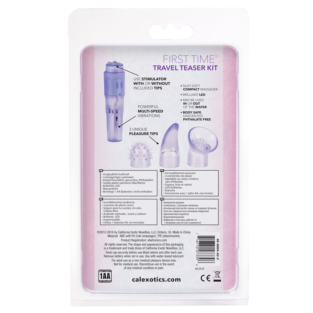 First Time Travel Teaser Vibrator Kit - Beginner Friendly Personal Massager for Women - Perfect for Solo Play & Couples Intimacy