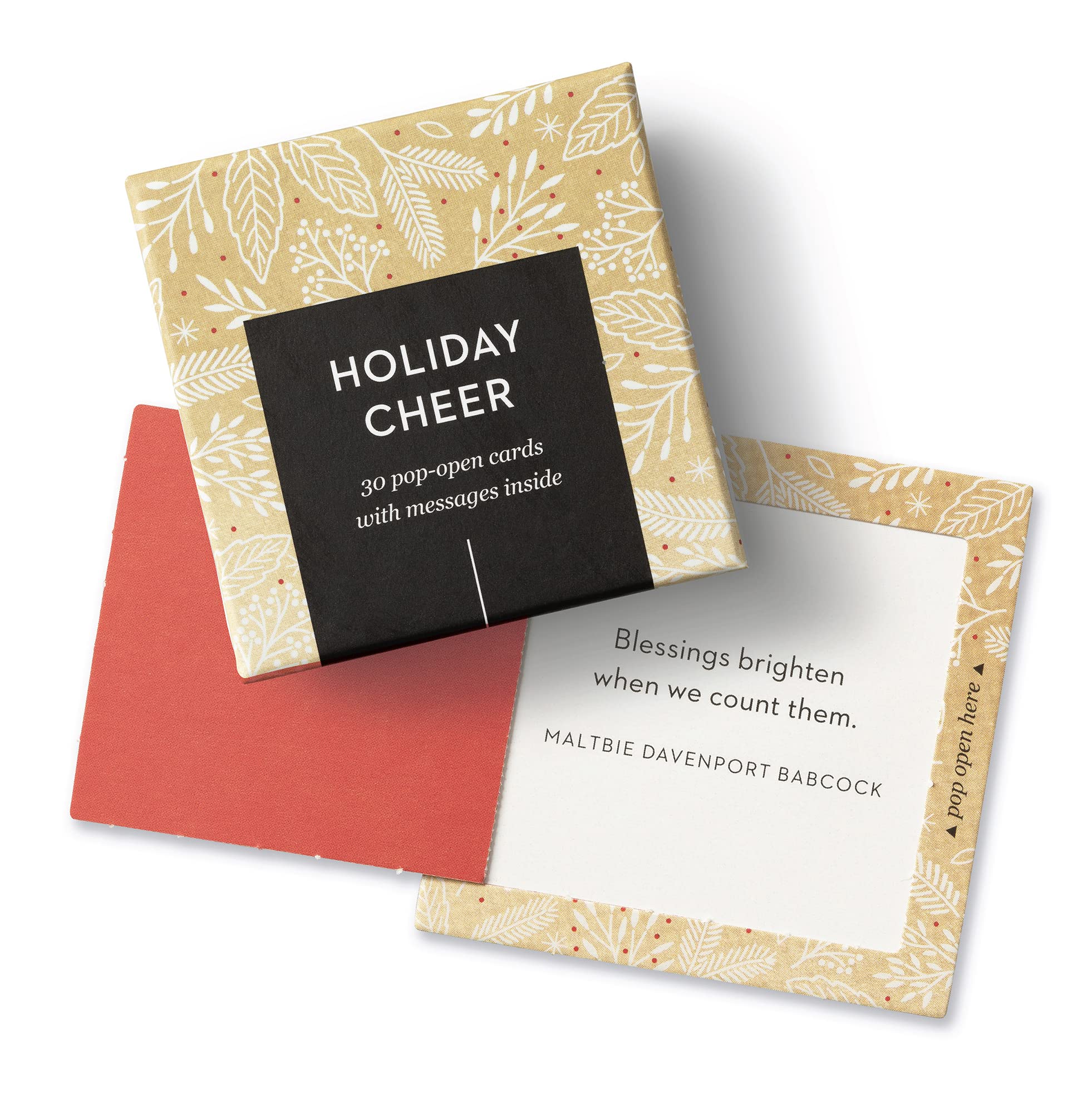 ThoughtFulls Pop-Open Greeting Cards - 4-Pack with Believe, Shine, Holiday Cheer & Merry Christmas Designs - 120 Unique Message Cards for Birthdays, Christmas & Special Occasions