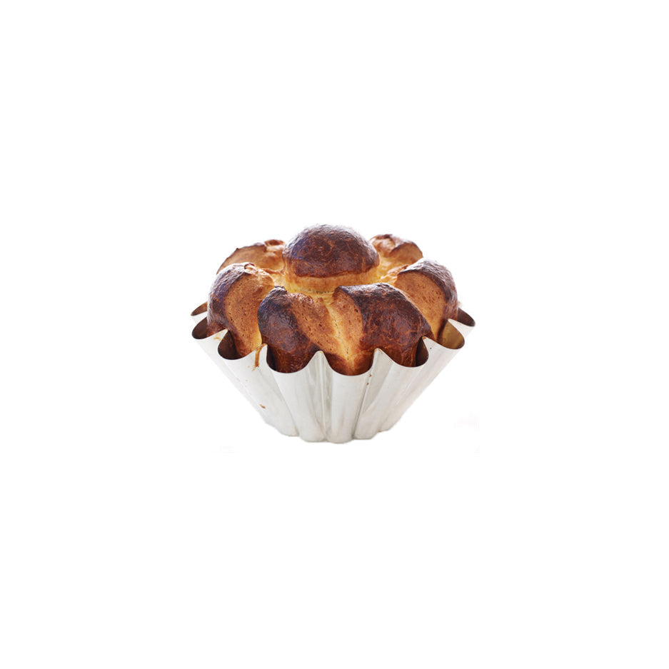 GOBEL Large Brioche Mould with Fluted Edge - 8.7 x 3.4 Inch Non-Stick Baking Pan for Perfect Homemade Brioche, Cakes & Pastries | Ideal for Bakers & Home Chefs
