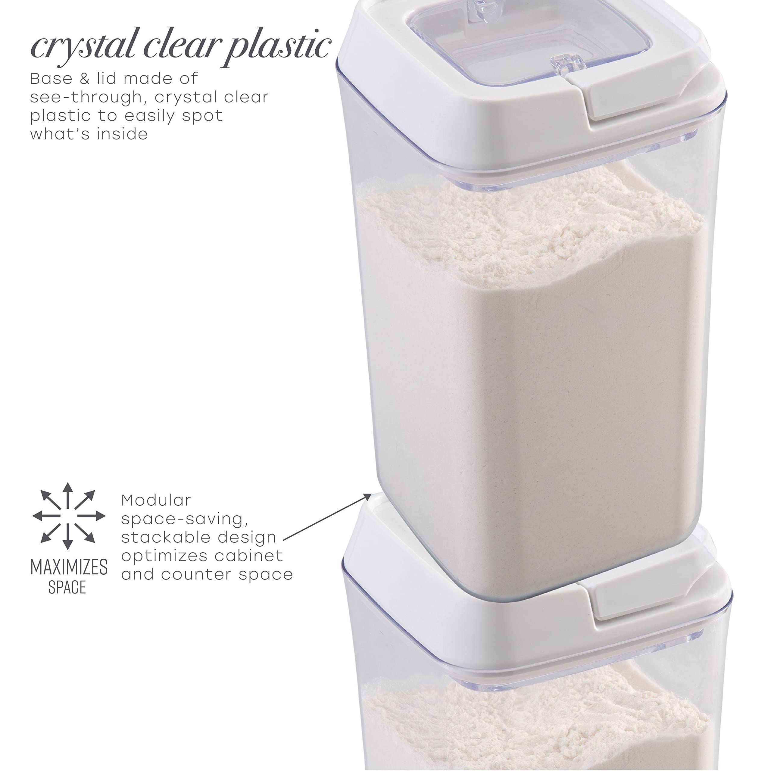 1.75L Airtight Stackable Food Storage Containers with Leakproof Lid - BPA Free Plastic Kitchen Organizers for Snacks, Pantry & Fridge - Keep Food Fresh Longer - Ideal for Meal Prep, Leftovers & Bulk Food Storage