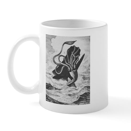 White - Giant Squid Vs. Sperm Whale Mug