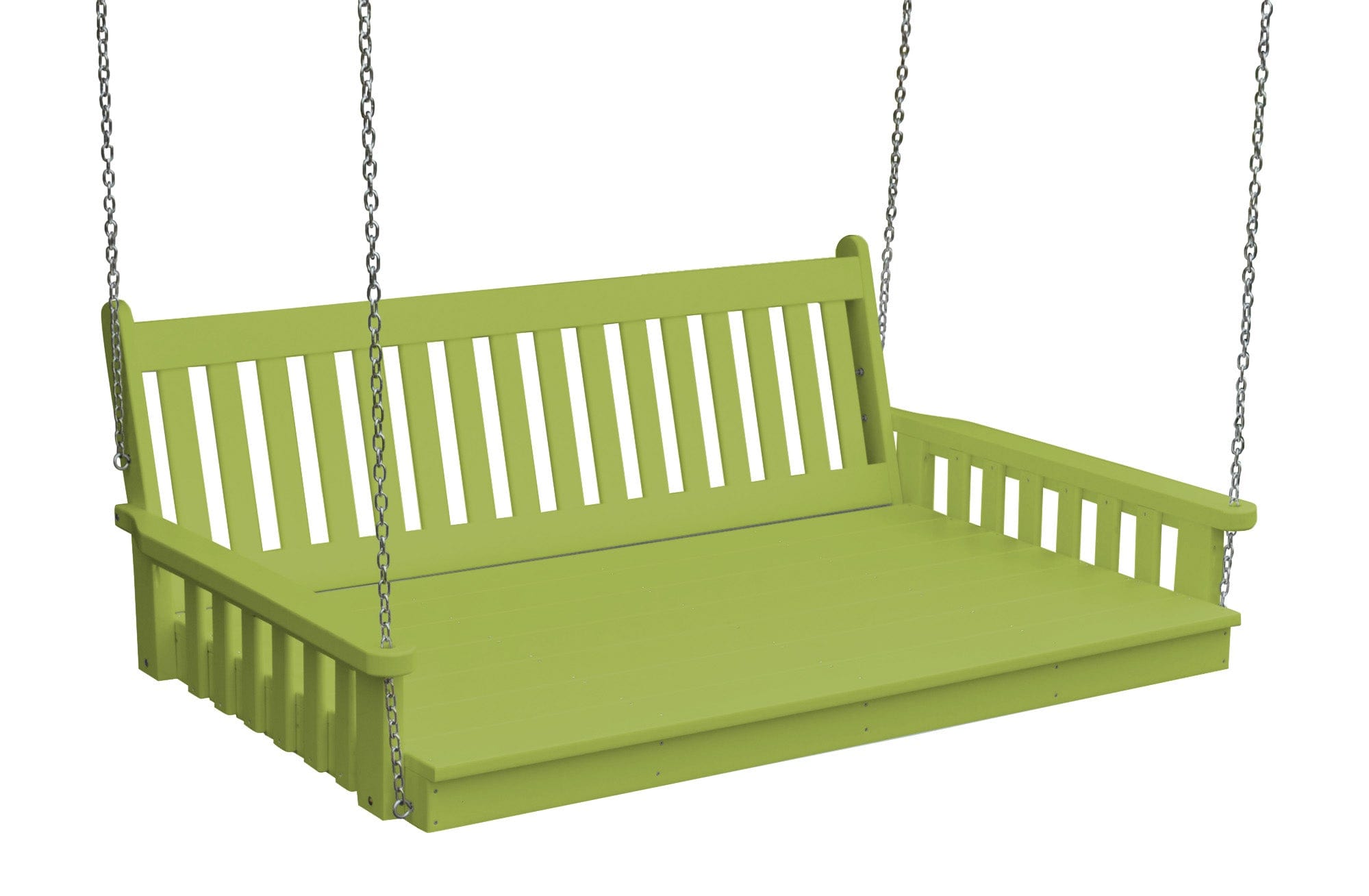 Keystone Amish Co. Franklin Recycled Plastic Swing Bed - Outdoor Patio Furniture for Porch, Garden, and Backyard Relaxation