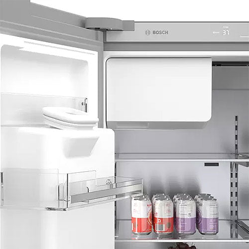 BOSCH 500 Series 36 Inch Counter Depth French Door Refrigerator - Stainless Steel (B36CD50SNS) - Perfect for Modern Kitchens & Open Floor Plans