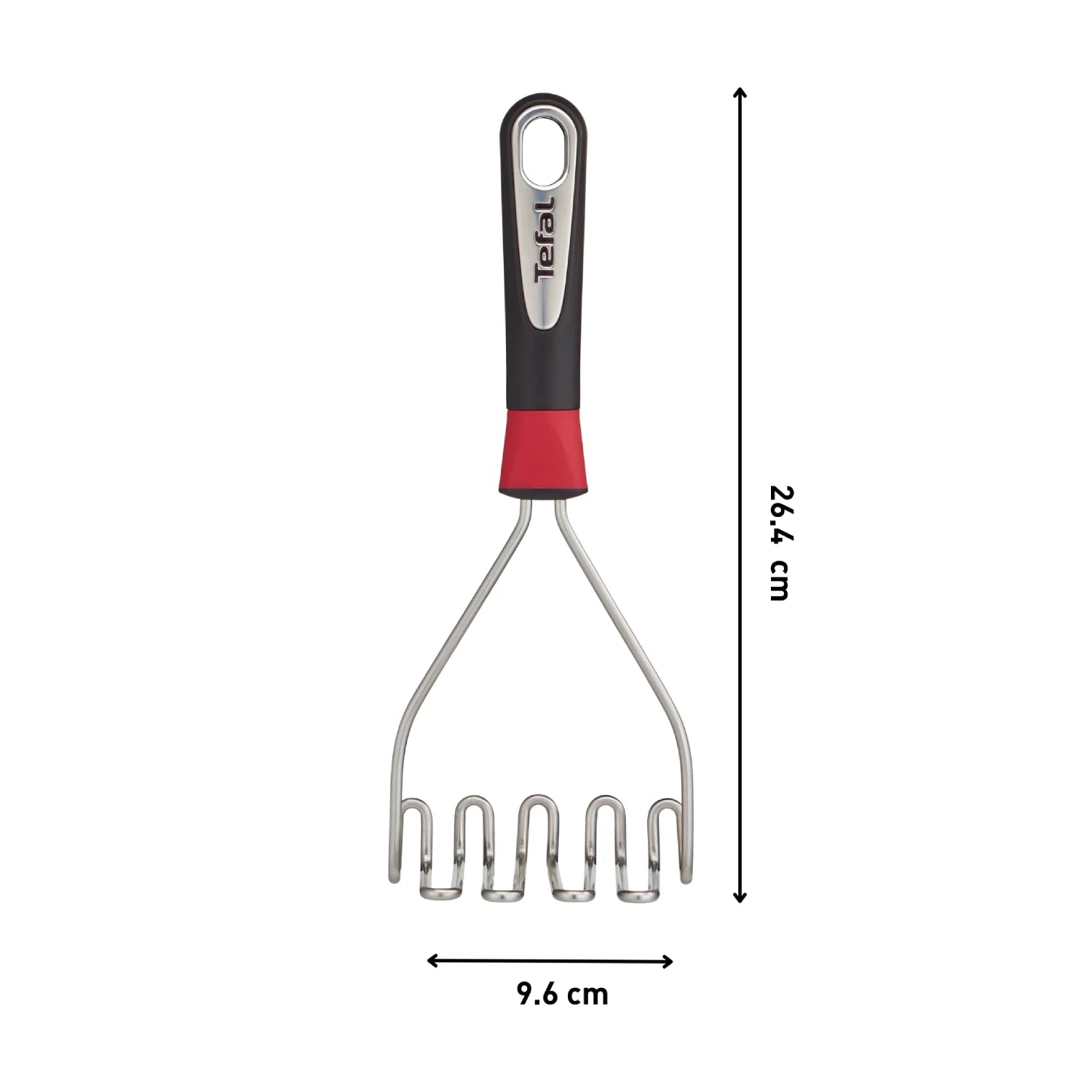 Tefal Ingenio Stainless Steel Potato Masher - Premium Kitchen Tool for Smooth Mashed Potatoes, Vegetables & More - Perfect for Home Cooking & Meal Prep (Model K1181214)