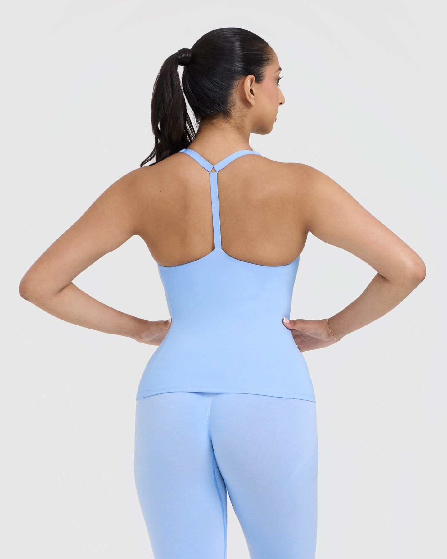 Timeless Square Neck Vest for Women - Powder Blue Sleeveless Tank Top | Casual Summer Outfit, Layering Piece, Beach Cover-Up