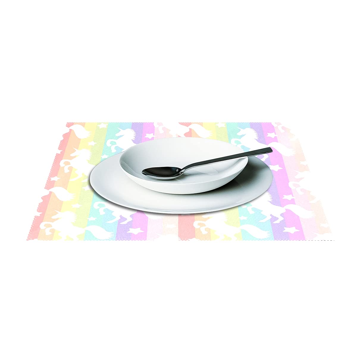 Personalized Unicorn Rainbow Placemats for Kids - Custom Washable Placemat with Child's Name - Unique Birthday Gift for Girls - Perfect for Birthday Parties, Daily Meals & Home Decor
