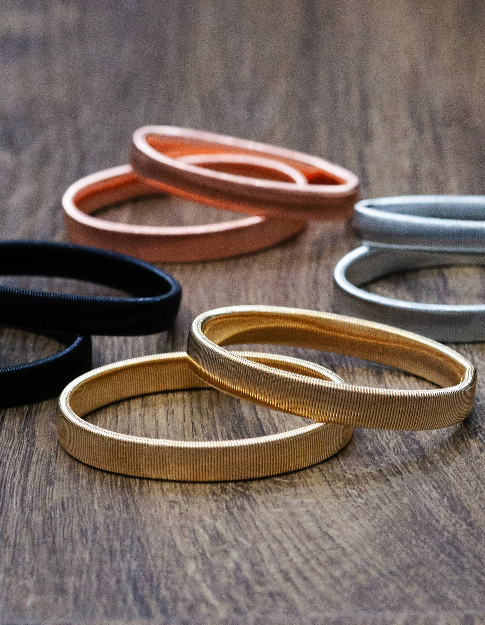 DÉCLIC Rose Gold Armbands for Women - Elegant Stackable Bracelets for Everyday Wear, Parties & Gifts
