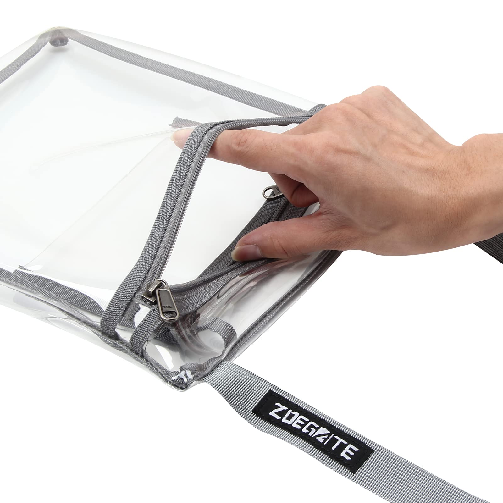 Stadium Approved Clear Crossbody Purse - Transparent Shoulder Bag with Inner Pocket & 5 Fun Stickers | Perfect for Concerts, Festivals, Sports Events & Airport Security