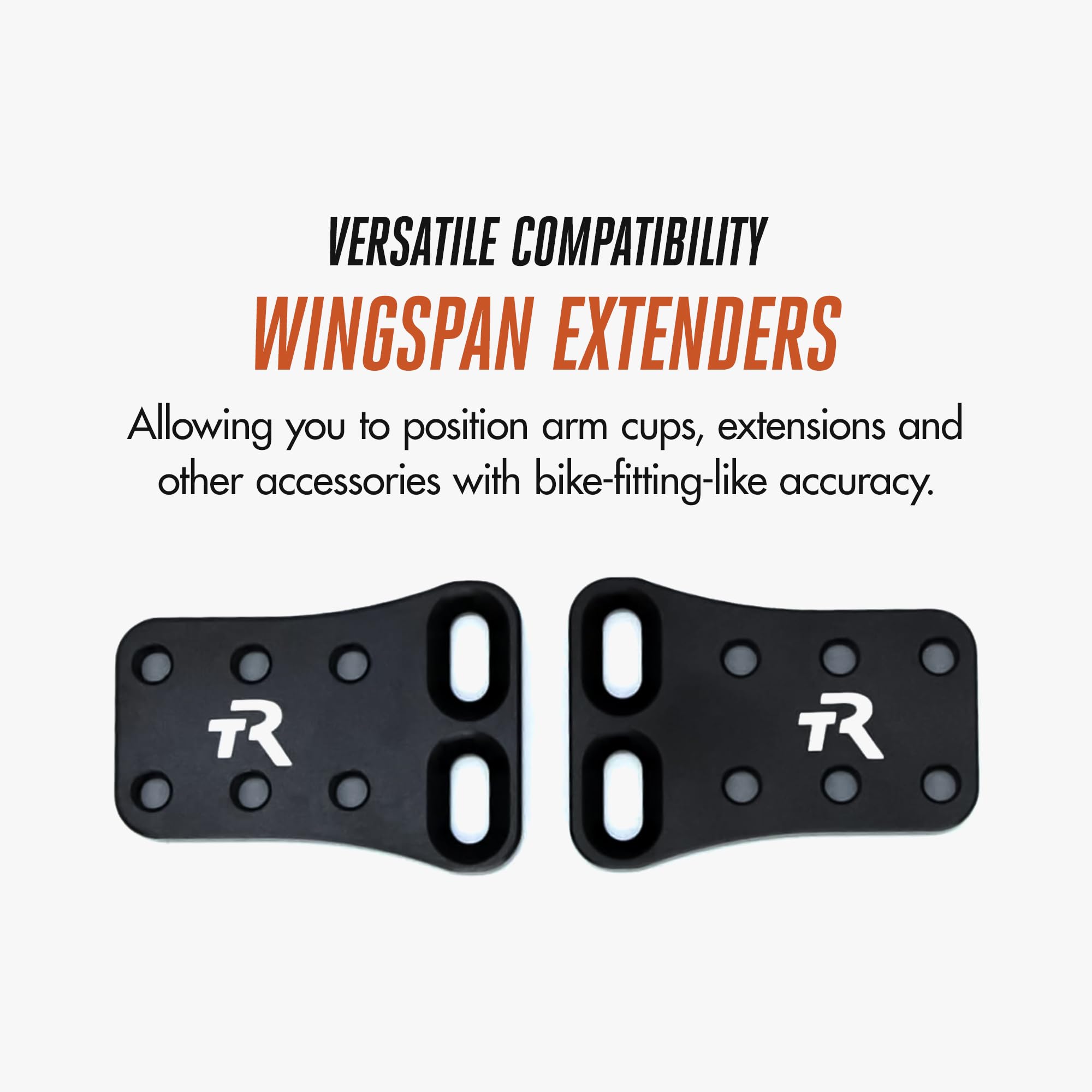 TRIRIG Wingspan Extenders - Aluminum Arm Cup Extenders for Triathlon & Time Trial Bikes - Customizable Bike Accessories for Cycling Performance - Compatible with M/XL Frames - Perfect for Triathlon Training and Competitive Racing