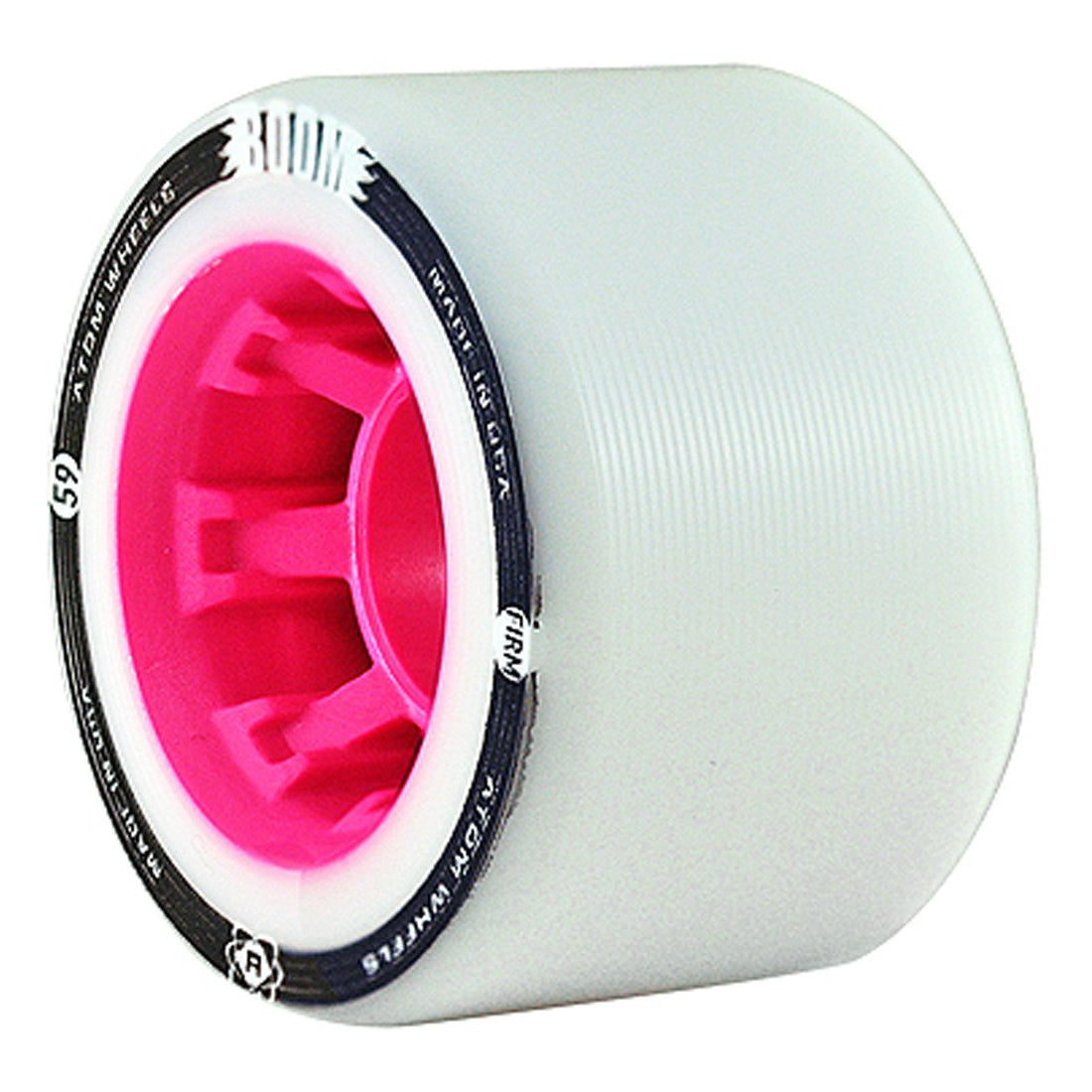 Atom Boom 59mm/38mm Quad Skate Wheels 4-Pack - High Performance Roller Skating Wheels for Indoor & Outdoor Use