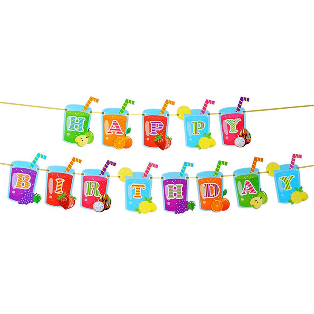 Happy Birthday Banner with Colorful Paper Flags - Rainbow Themed Party Decorations for Birthday Celebrations | Perfect for Indoor & Outdoor Birthday Parties, Baby Showers, and Festive Events