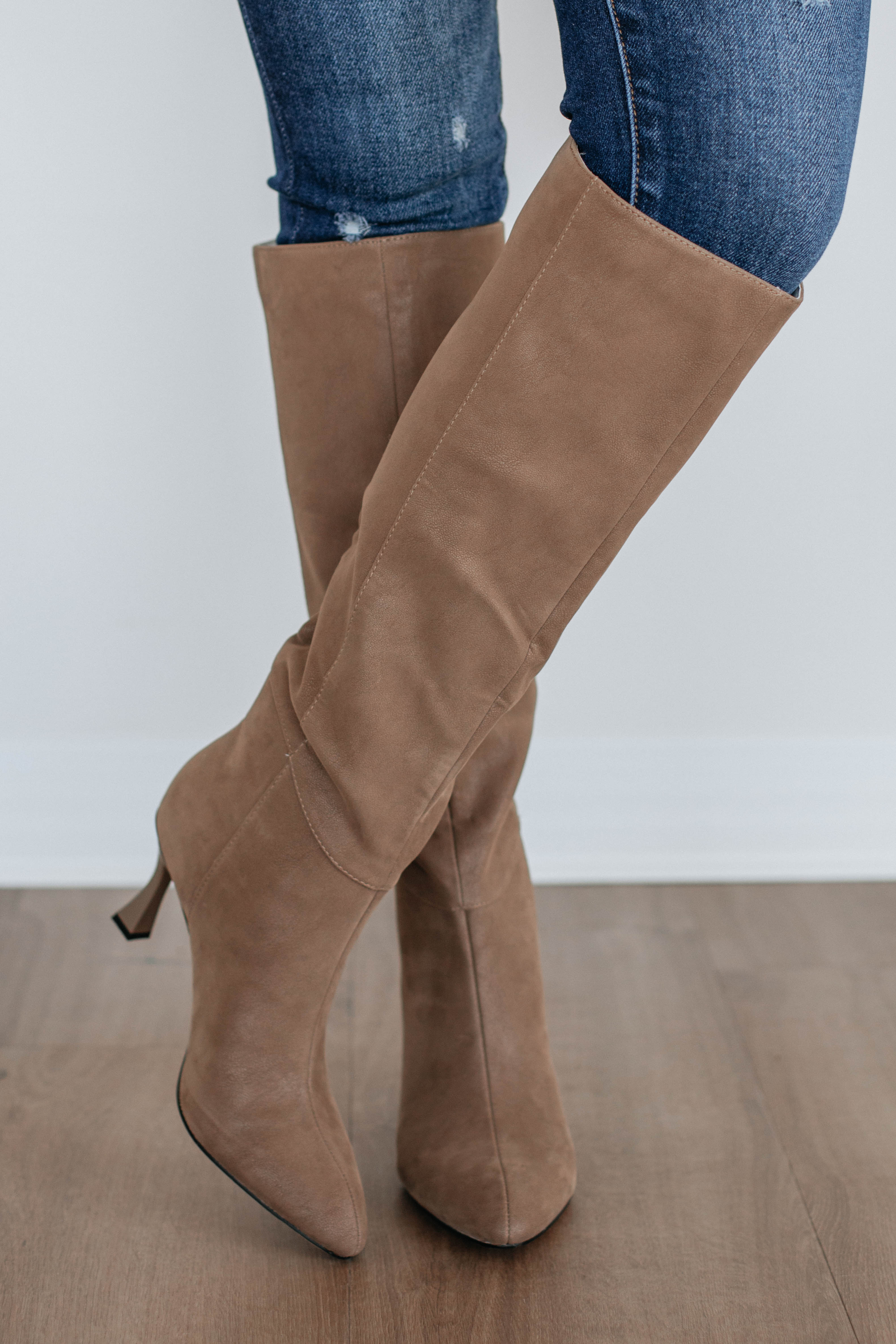 Take Me Seriously Boots - Dark Taupe Women's Ankle Boots | Comfortable & Stylish for Work, Office & Night Out