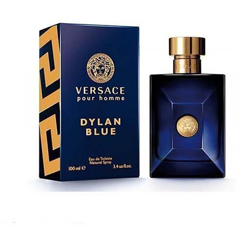 Versace Pour Homme Dylan Blue 100ml Eau de Toilette for Men - Fresh Woody Fragrance | Day & Night Wear, Office & Special Occasions