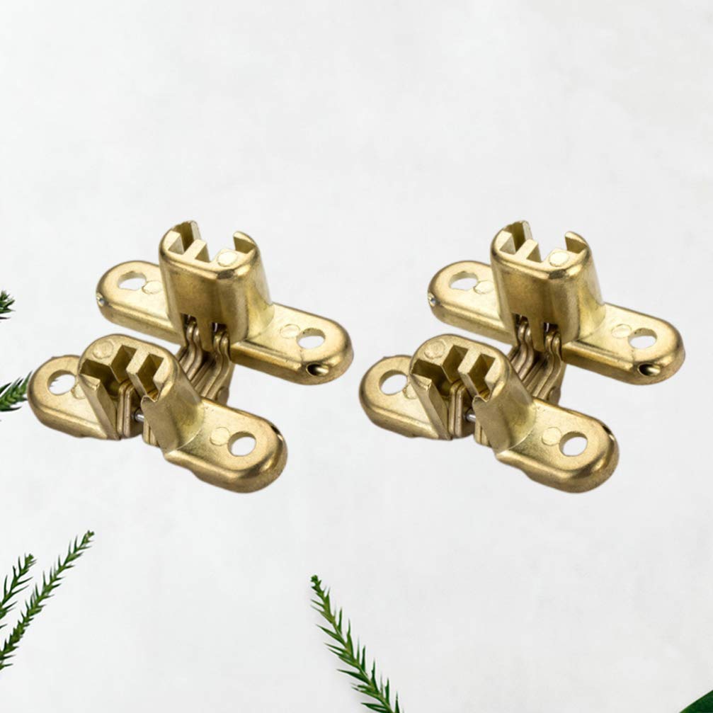 2PCS Invisible Cabinet Hinges - Concealed Cross Hinges with 8 Screws for Kitchen Cabinets, Furniture & Jewelry Boxes | Durable Hidden Hinge for Smooth Door Operation (Perfect for Home Renovation & DIY Projects)
