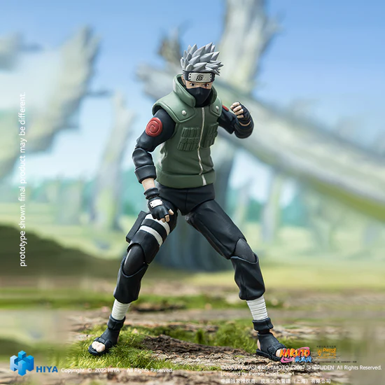 HIYA 6-inch 1/12 Scale Naruto Kakashi Action Figure - Exquisite Basic Series Collectible for Anime Fans | Perfect for Display, Cosplay and Gift Giving