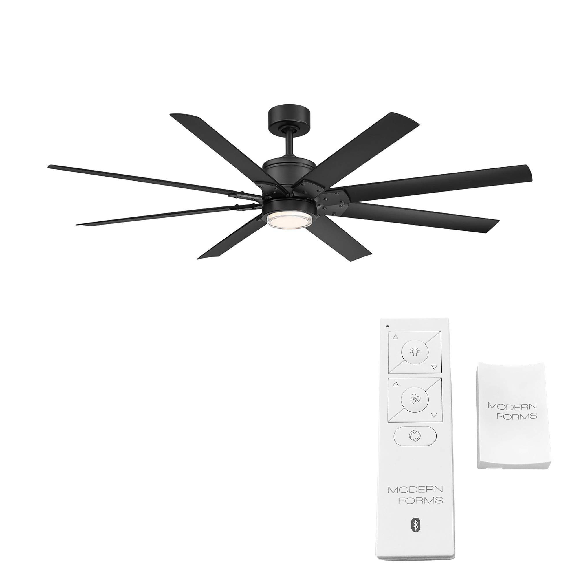 Renegade 52-Inch Smart Ceiling Fan with LED Light Kit, Matte Black, 2700K, Remote Control, Alexa & App Compatible for Indoor and Outdoor Living Spaces