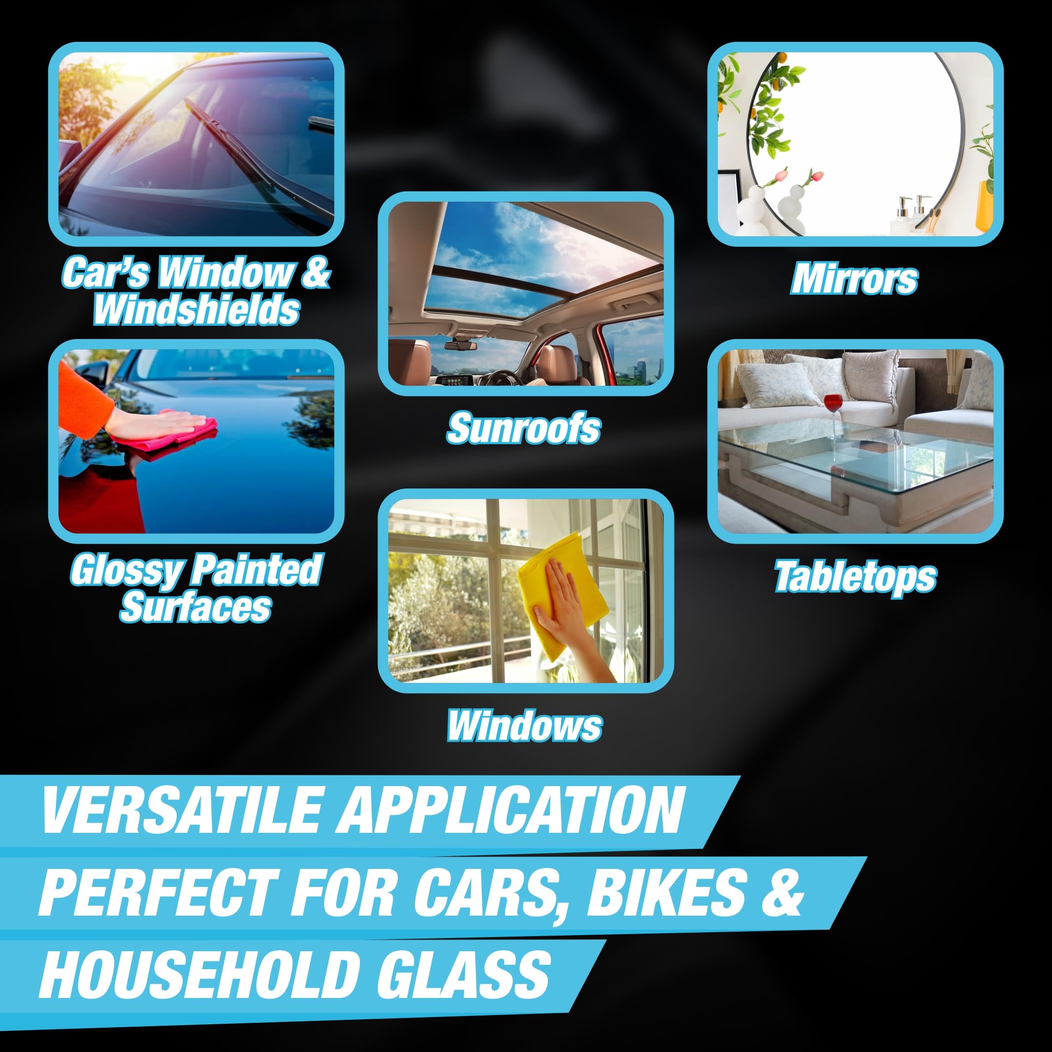 Wavex Glass Polish & Hard Water Stain Remover 350ml - Professional Car Windshield Polish for Cars, Windows & Mirrors | Restores Optical Clarity, Removes Scratches & Water Spots | Perfect for Auto Detailing, Home Glass Cleaning & Shower Door Maintenance