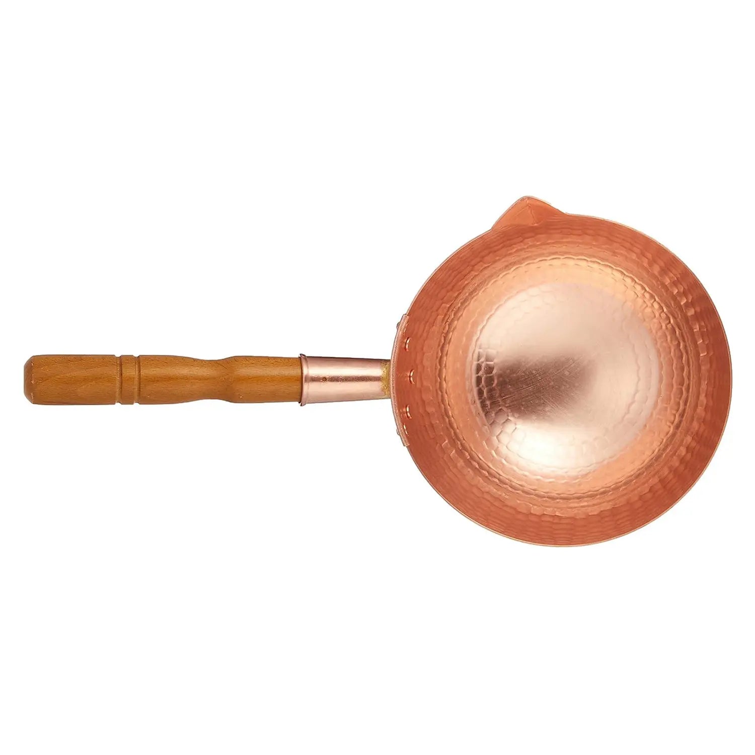 Marushin Douki Copper Round Bottom Saucepan - 2.5 Quart Japanese Style Cooking Pot for Soups, Stews & Sauces | Perfect for Home Chefs & Professional Kitchens