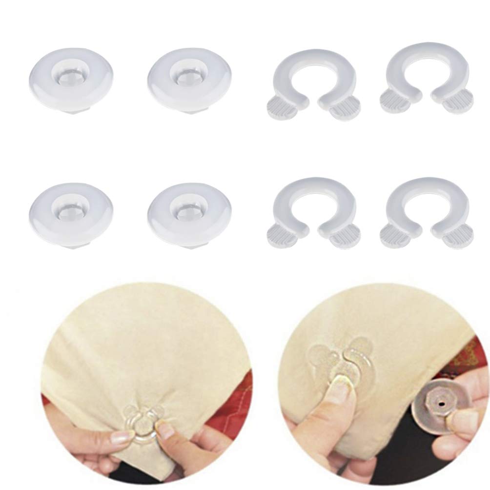 TOPBATHY 4-Piece Adjustable Non-Slip Duvet Cover Holder Set - Secure Bed Sheets & Towels in Place - Perfect for King, Queen & Twin Mattresses - Ideal for Home, Hotel & Airbnb Use