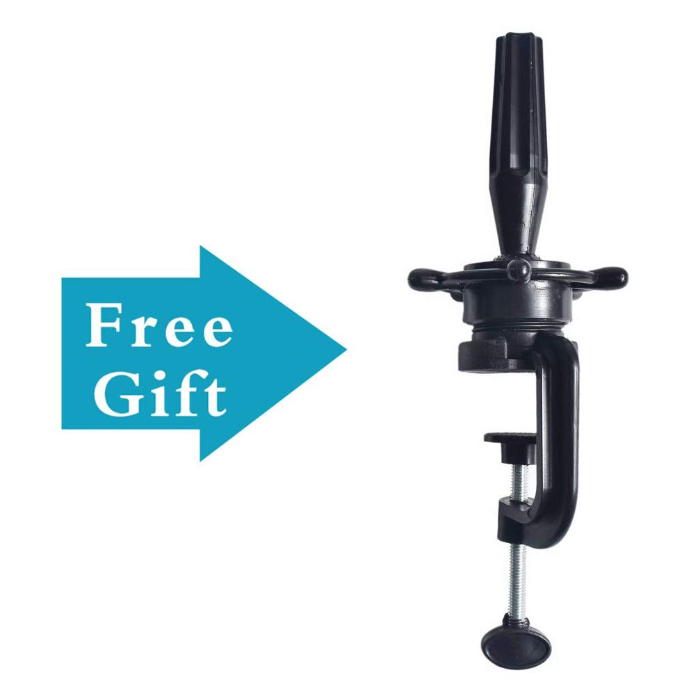 Adjustable Mannequin Head Stand for Wig Display & Styling - Training Practice Canvas Head Holder with Clamp - Perfect for Salon, Cosmetology School & Home Hairstyling (Black)