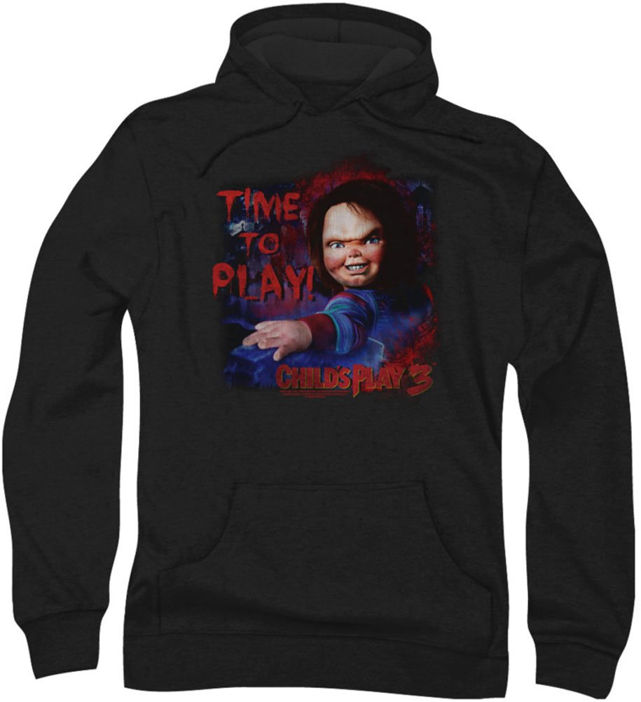 Child's Play 3 Movie - Men's 'Time To Play' Hooded Sweatshirt | Horror Film Merchandise for Fans & Cosplay