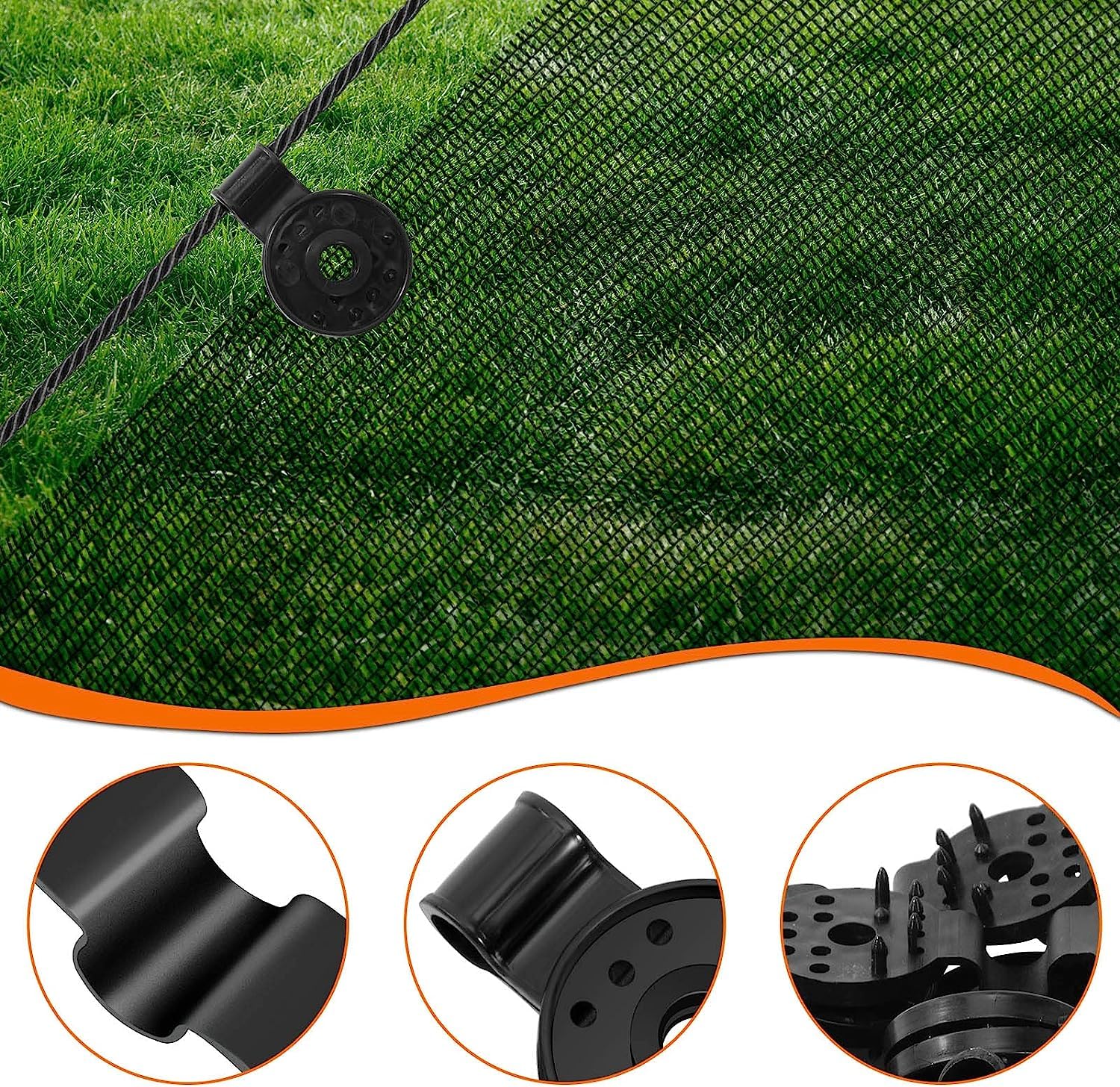 Shade Cloth Heavy Duty Lock Grip Clips, Tarp Clips, Fixed Clips for Shade Cloth (50pcs) - Ideal for Garden, Greenhouse, and Outdoor Canopy Securing