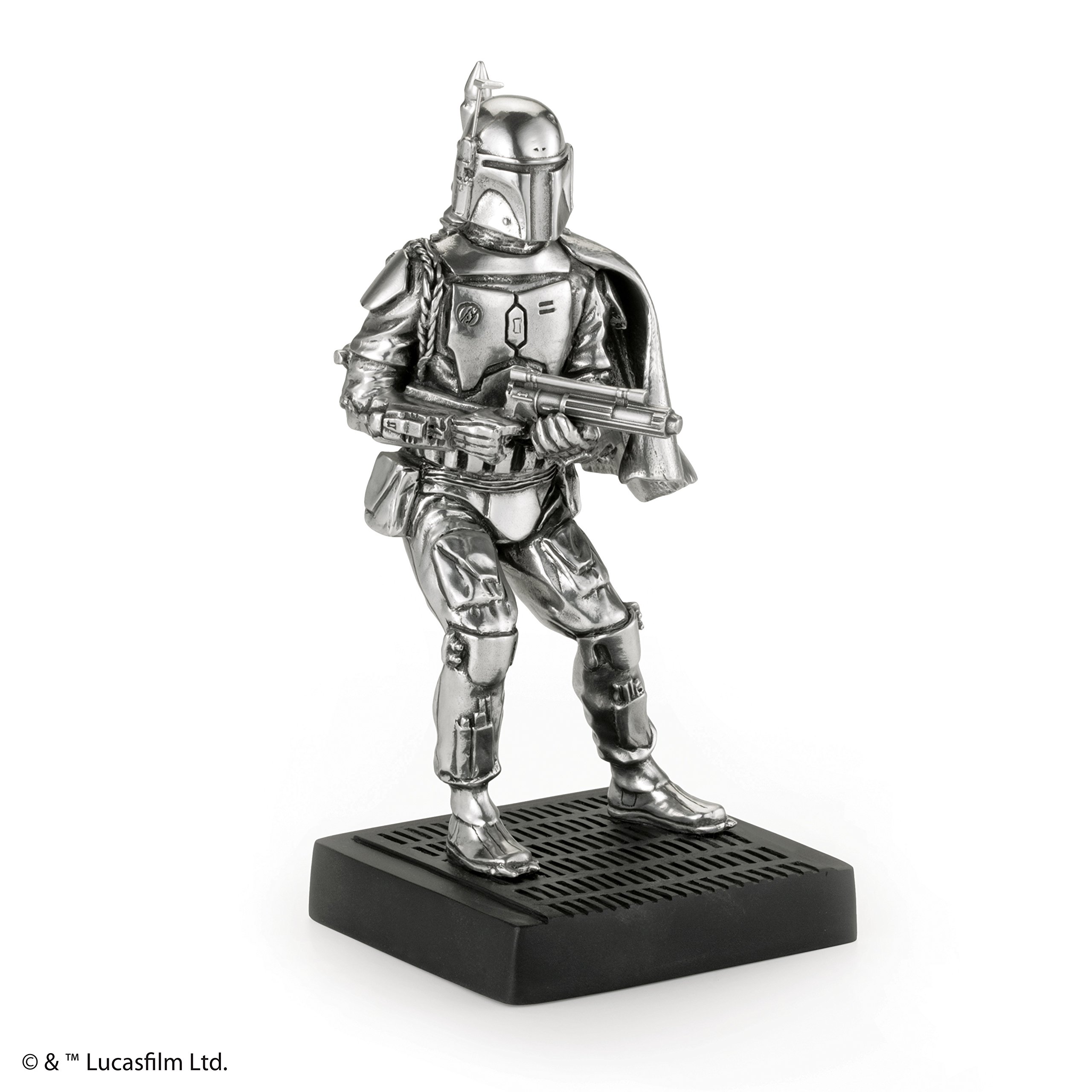 Royal Selangor Handcrafted Star Wars Boba Fett Pewter Figurine - Collectible Gift for Fans, Home Decor & Office Display