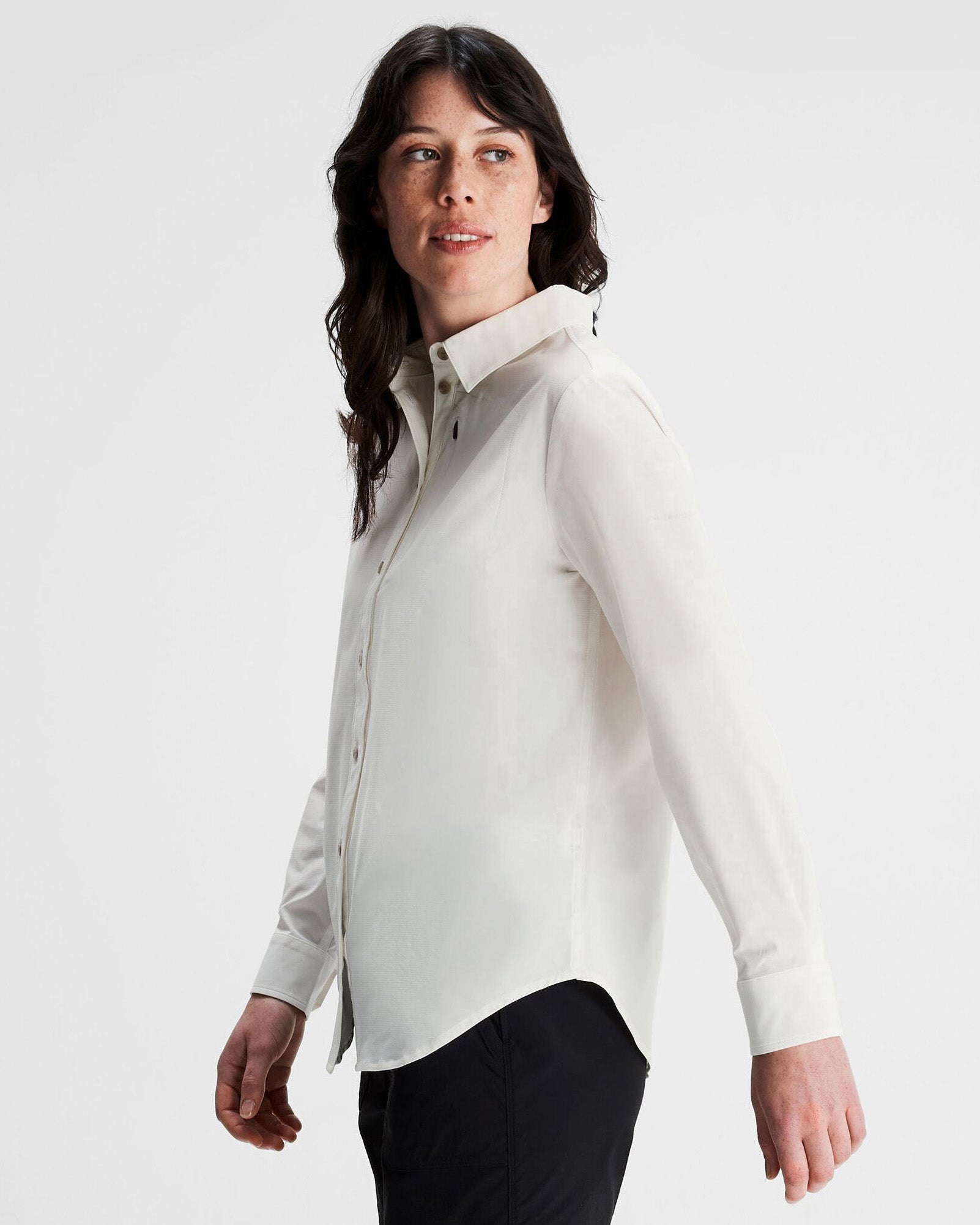 Women's UPF 50+ Sun Protection Long Sleeve Shirt - Lightweight Breathable White Sun Shirt for Hiking, Beach & Outdoor Activities