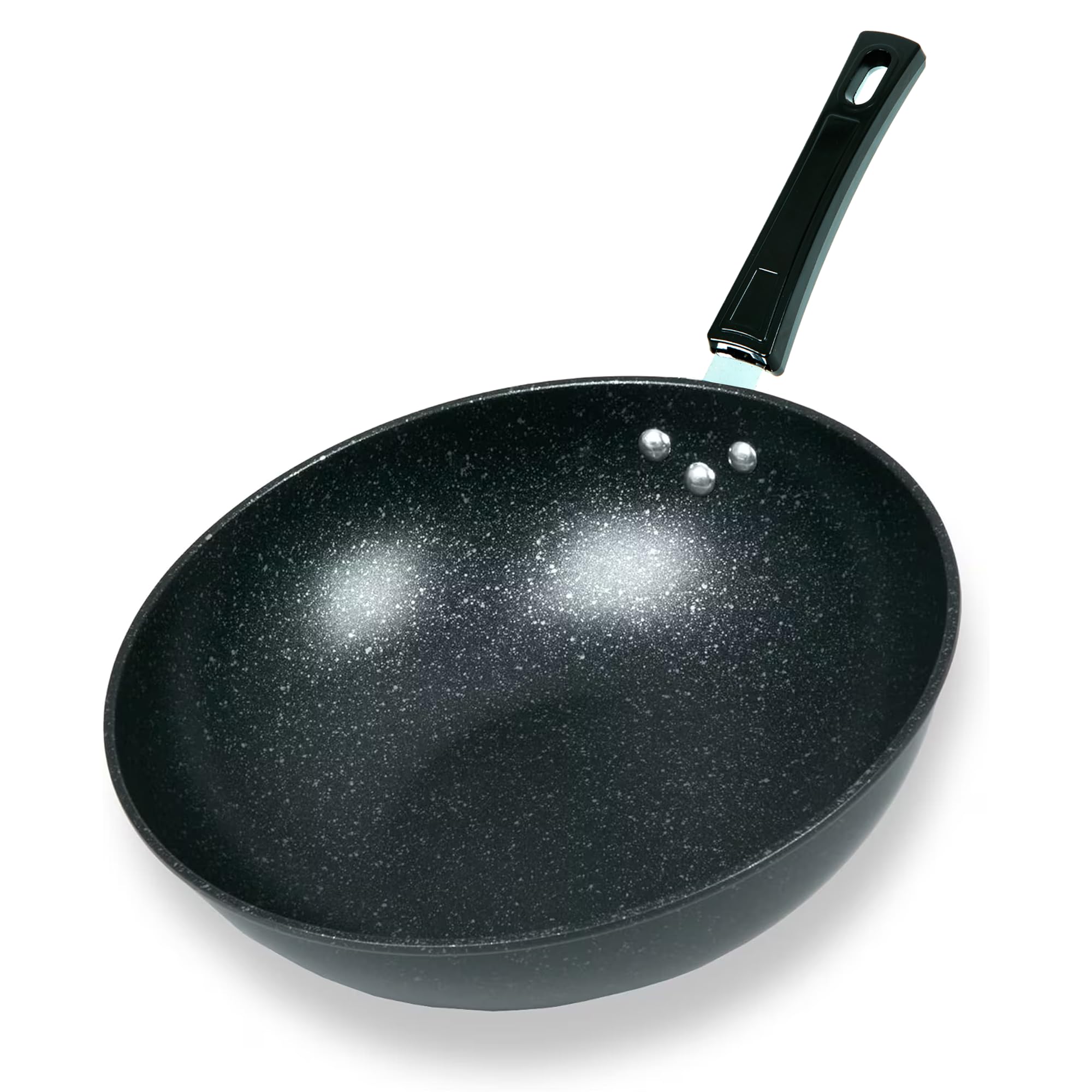 Premium ZENO 30cm Non-Stick Frying Pan - Granite Coated Induction Wok Pan for Gas, Electric & Induction Cooktops - Omelette & Stir Fry Pan - Perfect for Home Cooking, Restaurant Use & Camping Meals