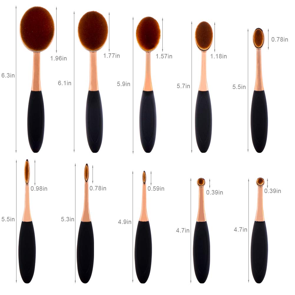 UNIMEIX 10 Pack Blending Brush Set for Card Making, Scrapbooking, Ink Blending - Rose Gold Craft Brushes for DIY Paper Art, Watercolor & Background Painting | Perfect for Artists, Crafters & Card Enthusiasts