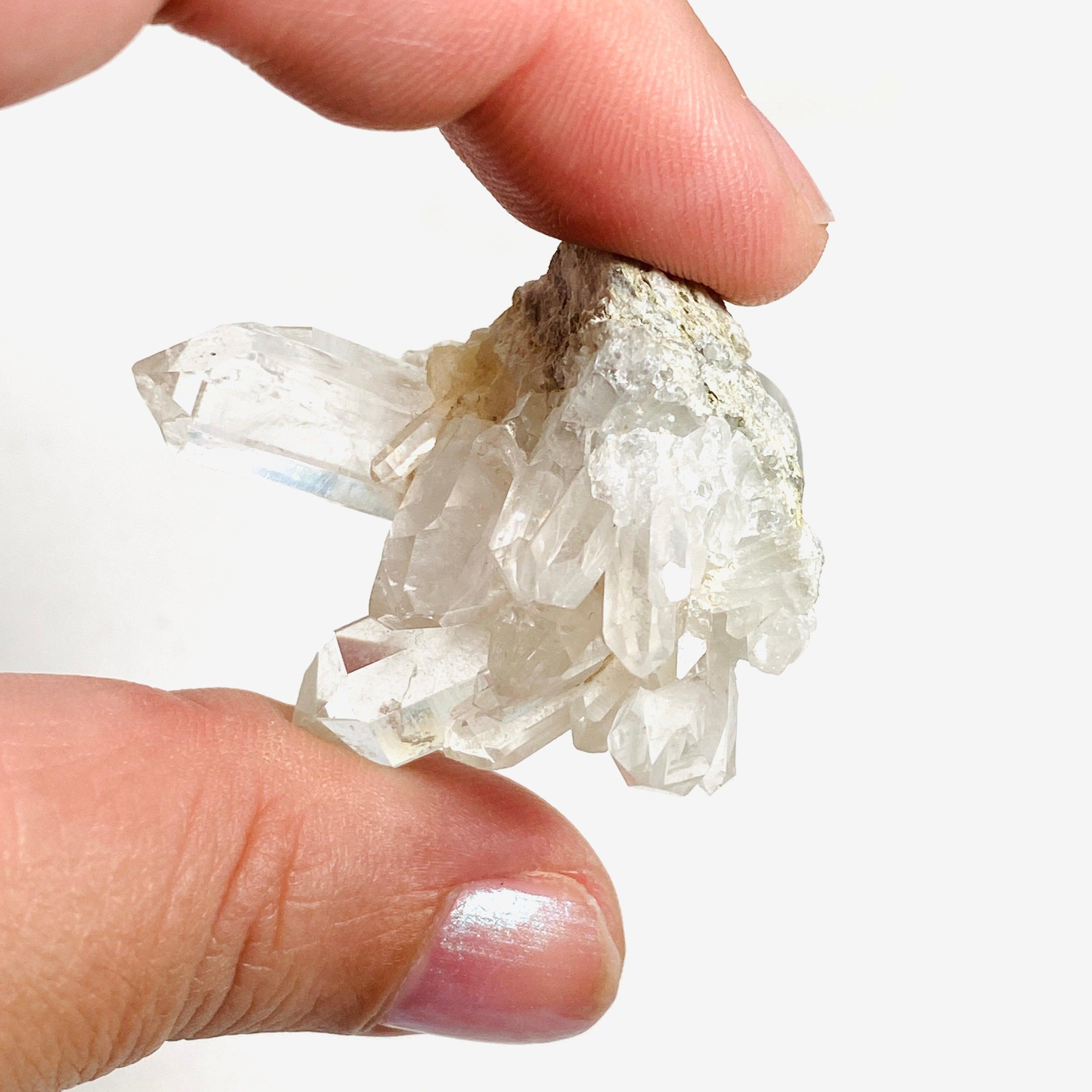 Natural Clear Quartz Crystal Cluster - 40g Mini Healing Stone for Meditation, Reiki & Home Decor | CQMC 02