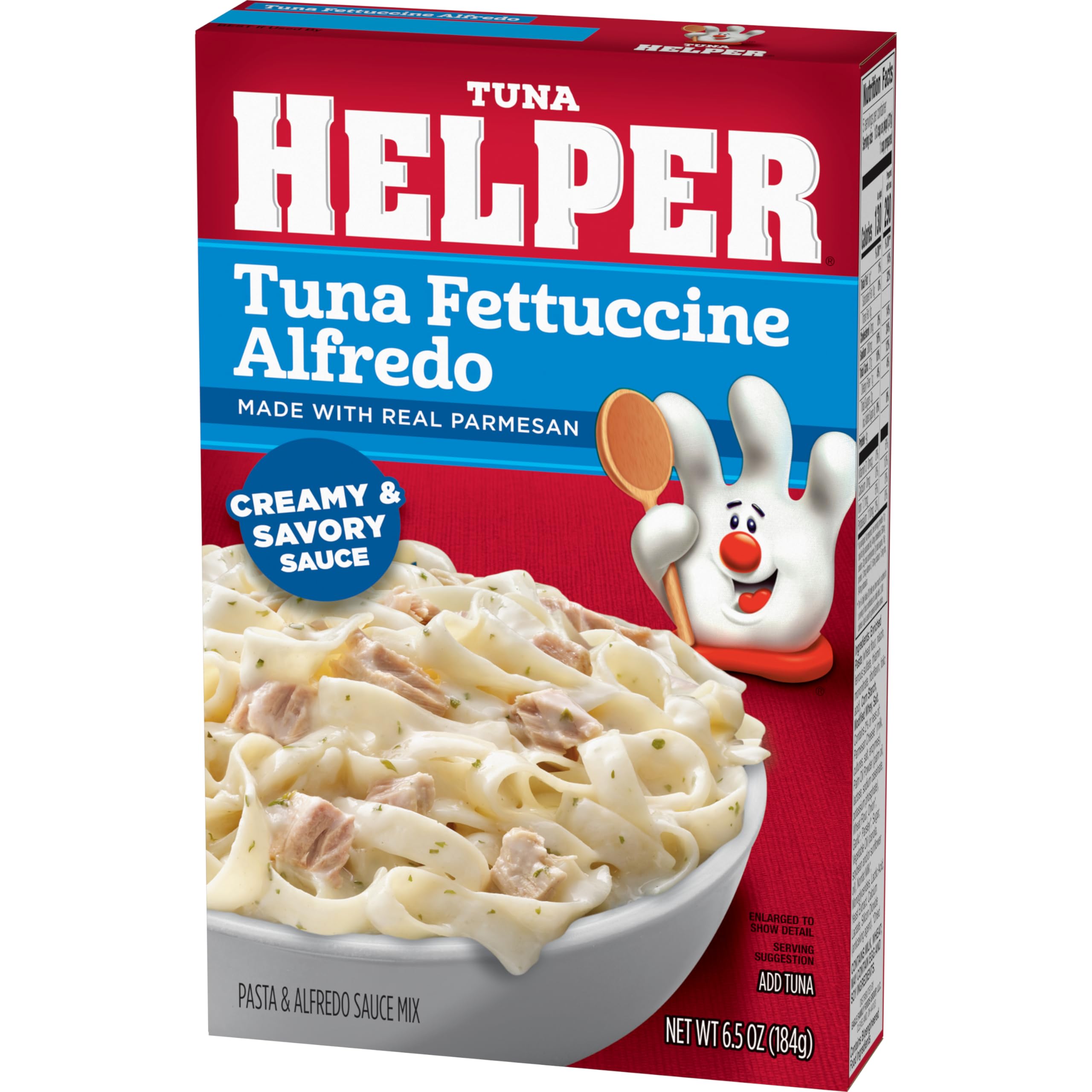 Tuna Helper Fettuccine Alfredo Pasta - 6.5 oz (Pack of 12) | Easy Meal Kit for Quick Dinners & Camping Trips
