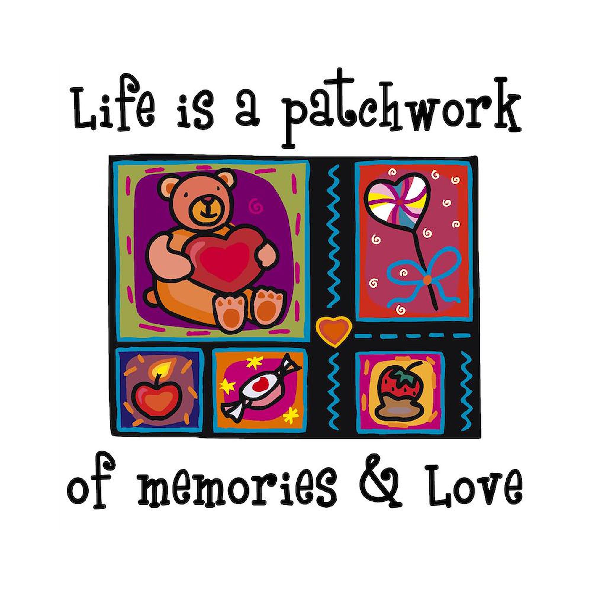 Life Is A Patchwork Quilt 11 oz Ceramic Coffee Mug (325ml) - Inspirational Quote Mug for Tea & Hot Drinks - Perfect Gift for Quilters, Crafters & Coffee Lovers at Home or Office